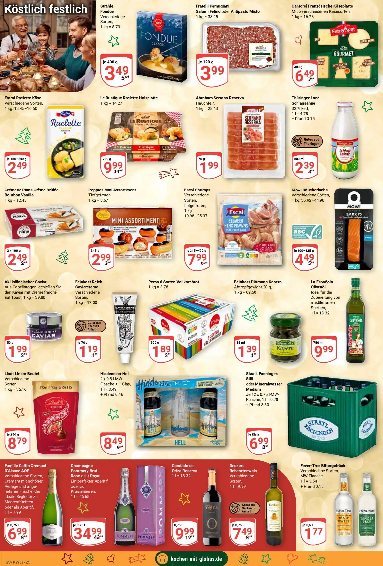 Globus Prospekt 	 – gültig ab 15.12.2025 | Seite: 14 | Produkte: Olivenol, Mineralwasser, Creme, Raclette