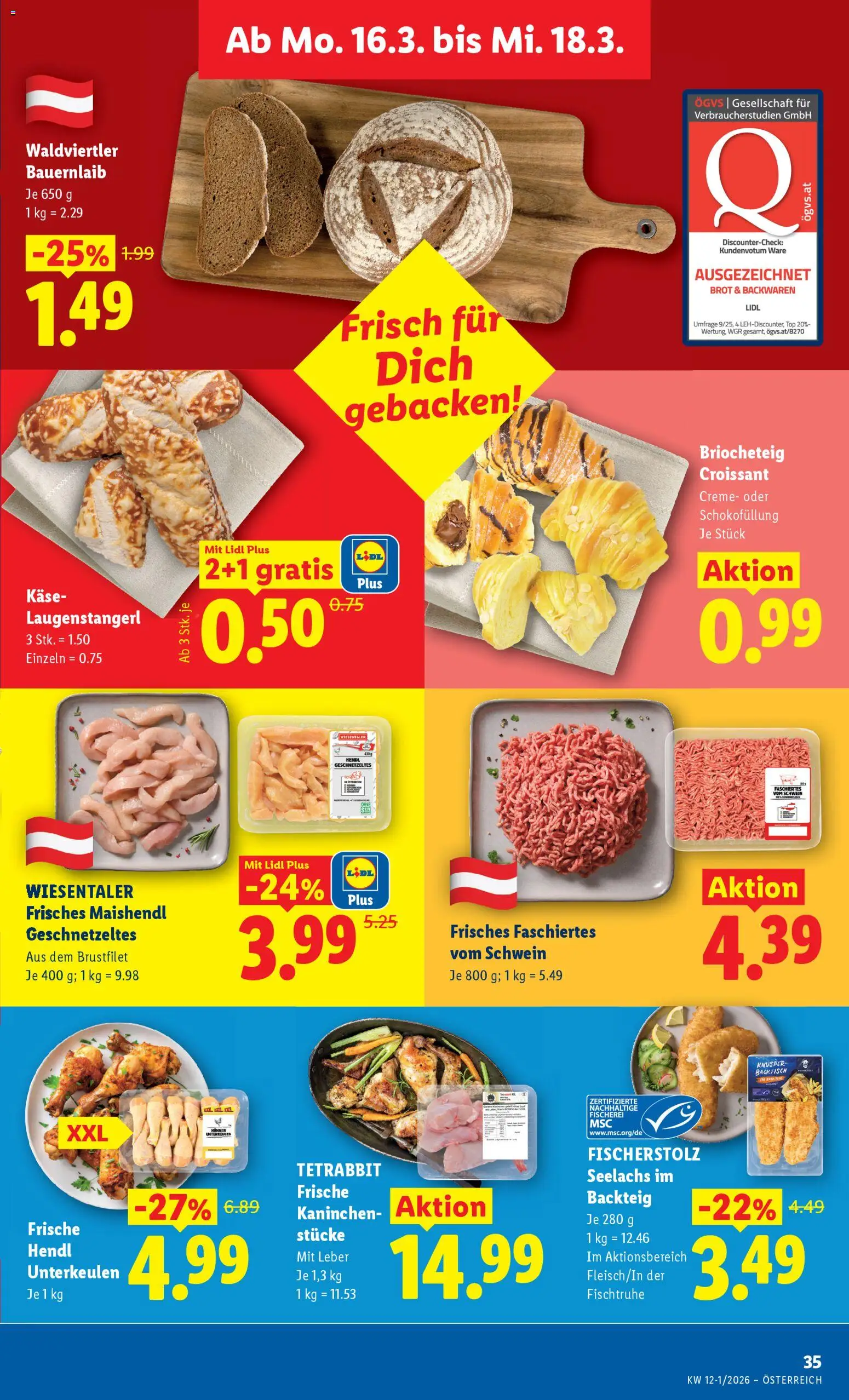 Lidl Flugblatt - Altenmarkt im Pongau, St. Johann im Pongau, Zell am See gültig ab 12.03.2026 | Seite: 40 | Produkte: Käse, Creme, Brot