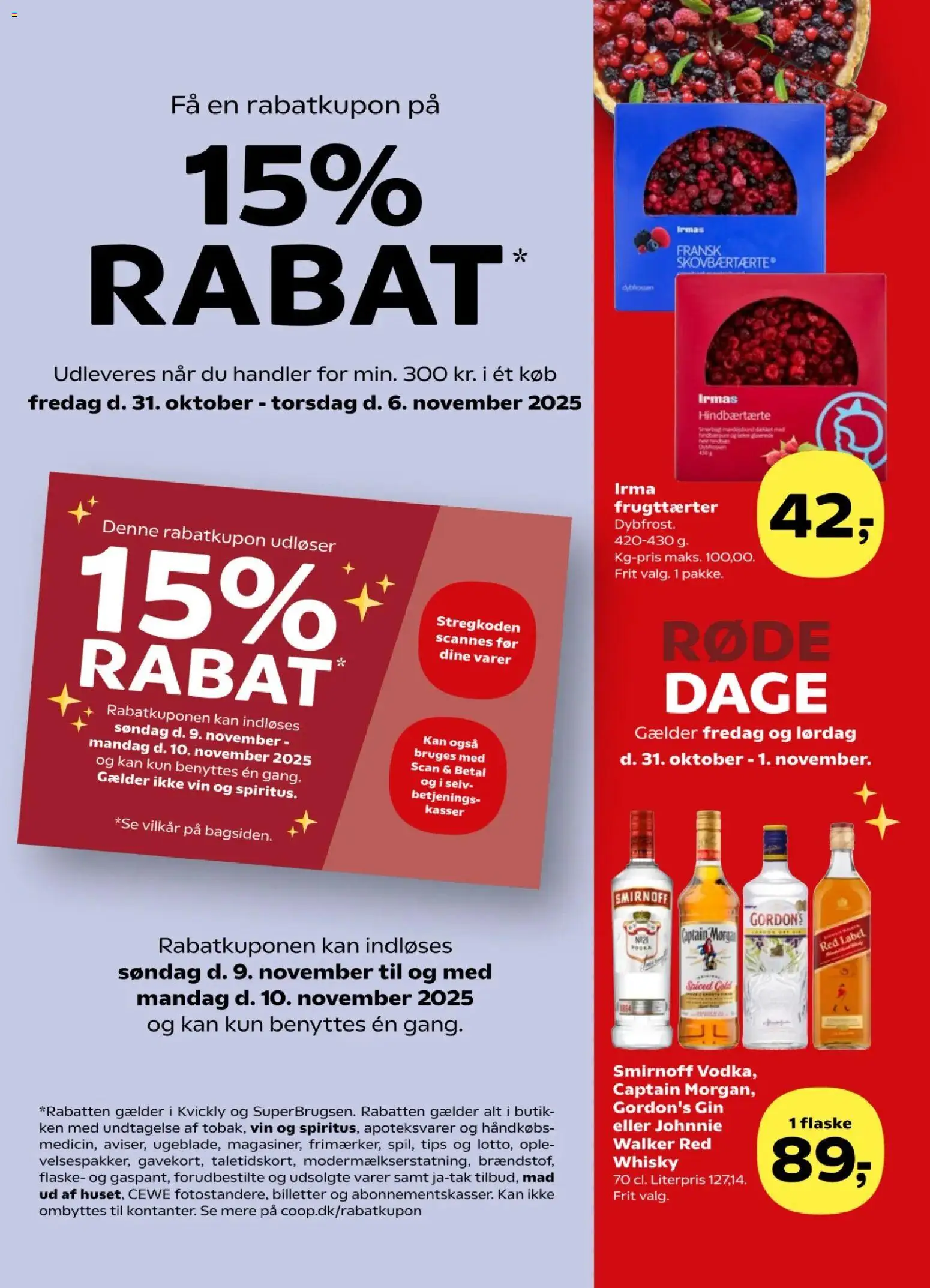 Kvickly tilbudsavis – gyldig fra 31.10.2025 | Side: 2 | Produkter: Nuggets de frango, Vin, Gin, Whisky