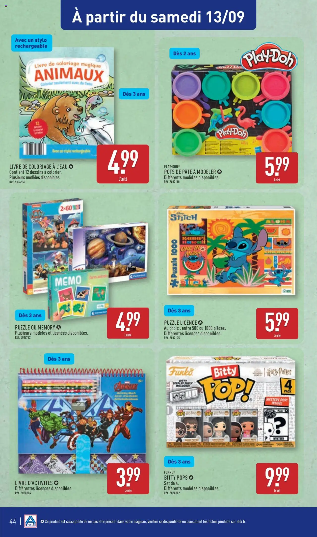  | Page: 47 | Produits: Livre de coloriage, Stylo, Pâte à modeler, Livre