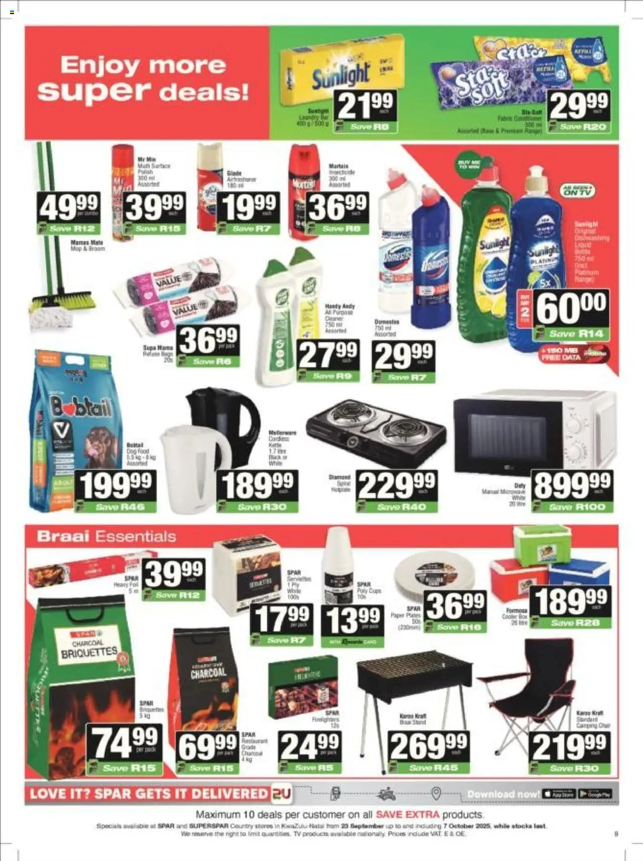 New Superspar catalogue – valid from 08.10.2025 | Page: 9 | Products: TV, Box, Paper, Dog food