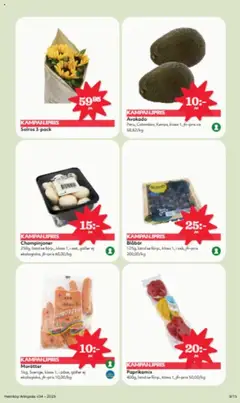 Hemköp reklamblad aktuell från 18.08.2025 | Sida: 9 | Produkter: Avocado, Galler, Champinjoner, Blåbär