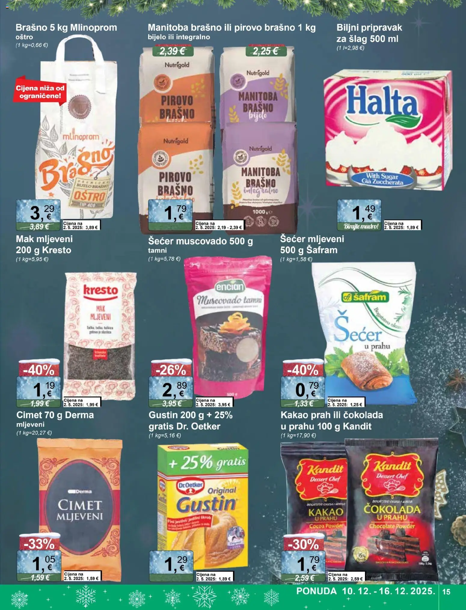 KTC katalog | vrijedi od 10.12.2025 | Stranica: 15 | Proizvodi: Brašno, Šećer, Šlag, Mak