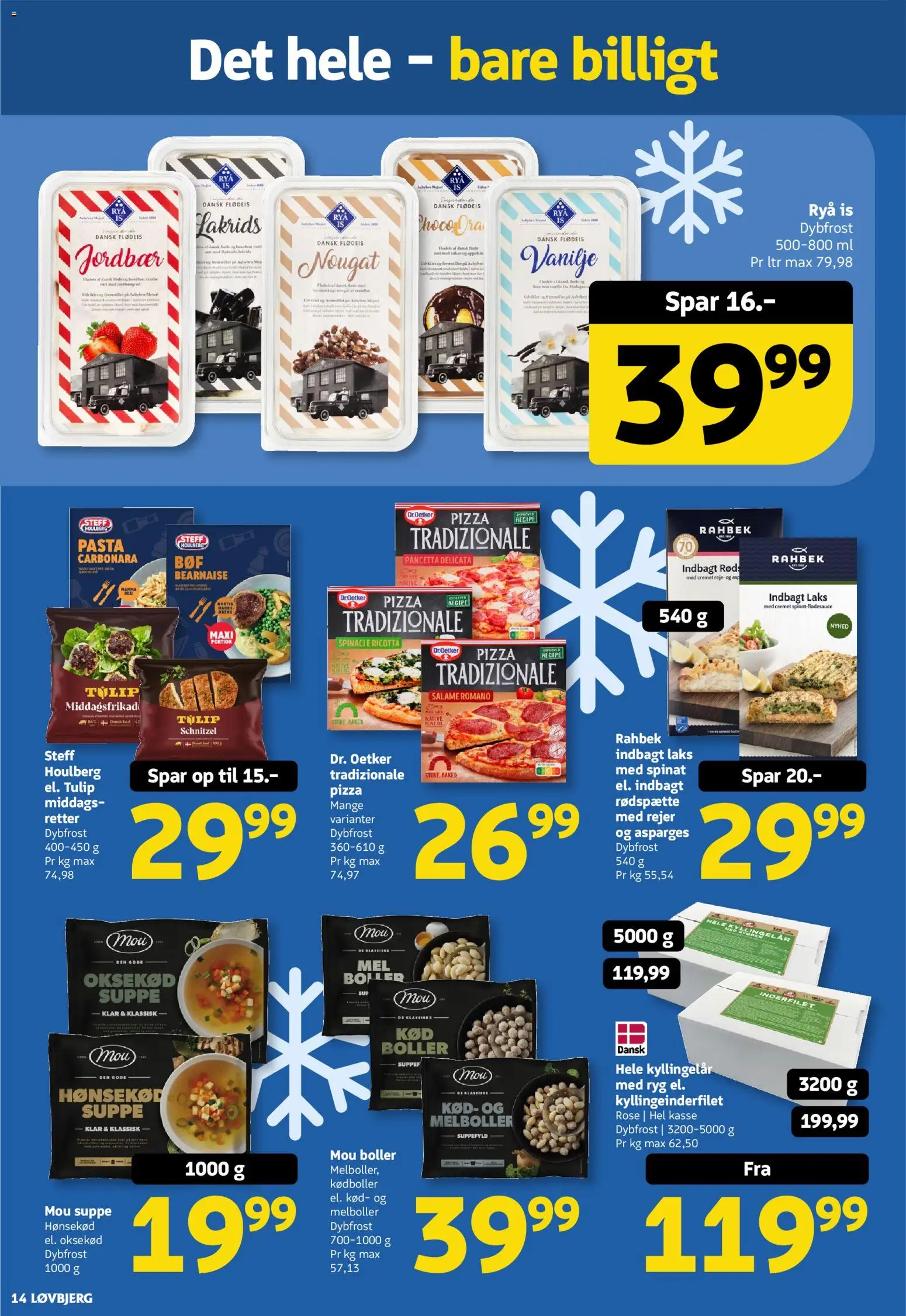 Løvbjerg tilbudsavis – gyldig fra 20.02.2026 | Side: 14 | Produkter: Pizza, Is, Rejer, Suppe