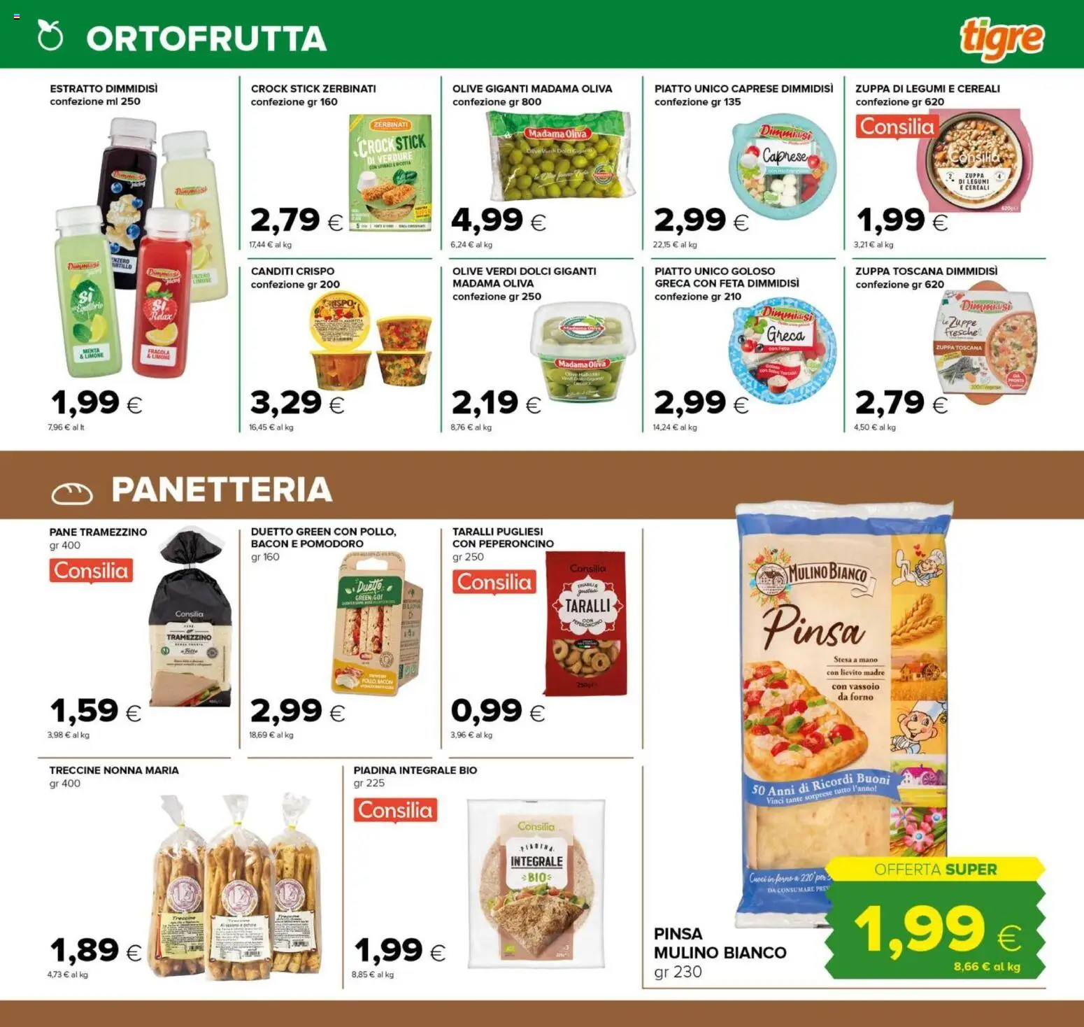 Volantino Tigre del 26.03.2026 | Pagina: 17 | Prodotti: Cereali, Pomodoro, Feta, Tramezzino
