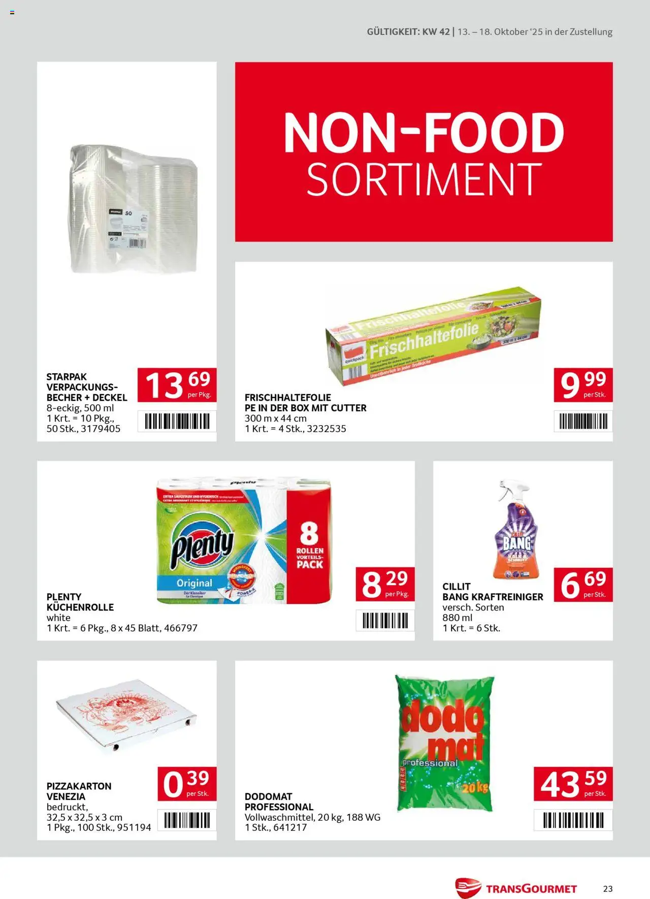 Transgourmet Zustellaktion gültig ab 13.10.2025 | Seite: 23 | Produkte: Cutter, Box