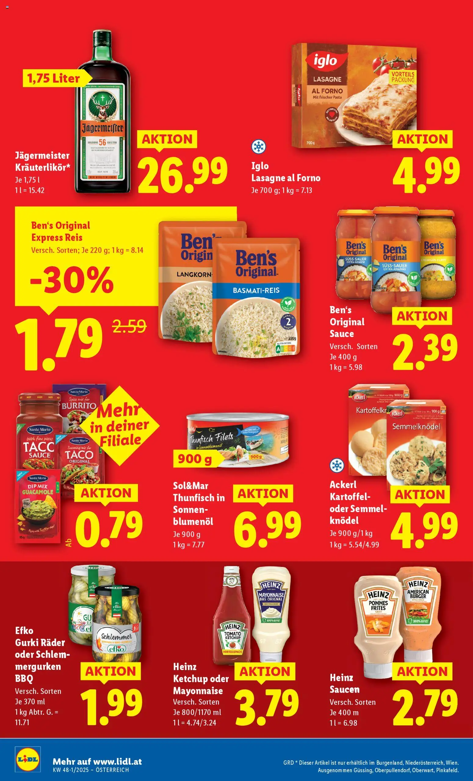 Lidl Flugblatt - Eisenstadt, Ebenfurth, Mattersburg gültig ab 20.11.2025 | Seite: 38 | Produkte: Pasta, Ketchup, Reis, Ananas