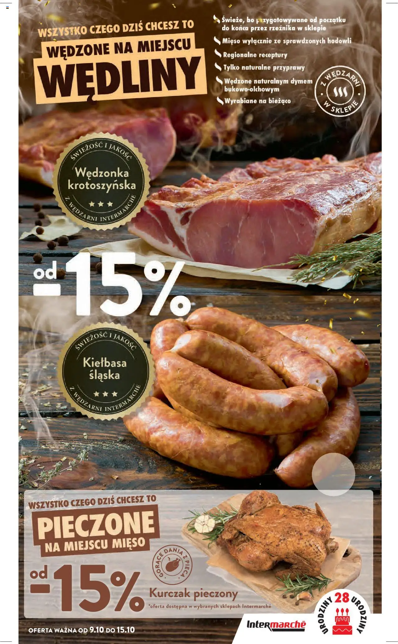 Intermarche Gazetka od 09.10.2025 | Strona: 25 | Produkty: Kiełbasa, Mięso, Kiełbasa śląska, Wędliny