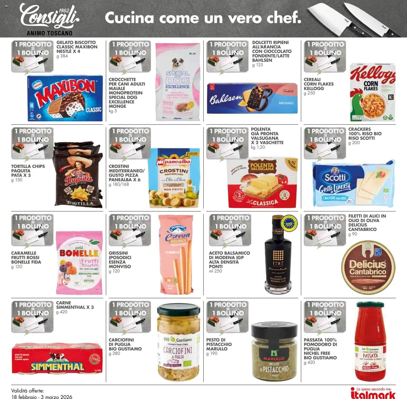 Volantino Italmark del 18.02.2026 | Pagina: 27 | Prodotti: Maiale, Crocchette, Crostini, Vaschette