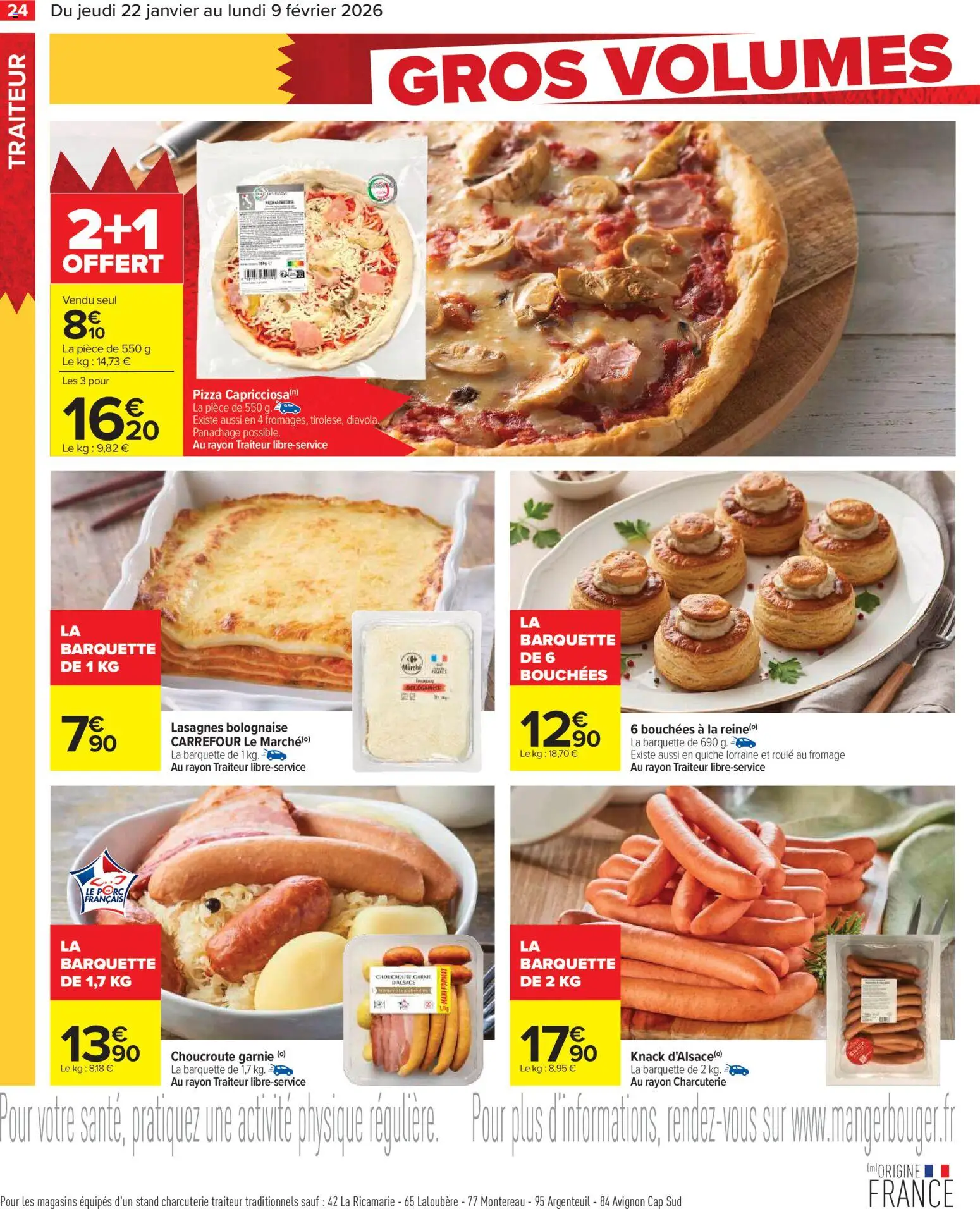 {H1} | Page: 26 | Produits: Lasagnes, Fromage, Pizza, Porc