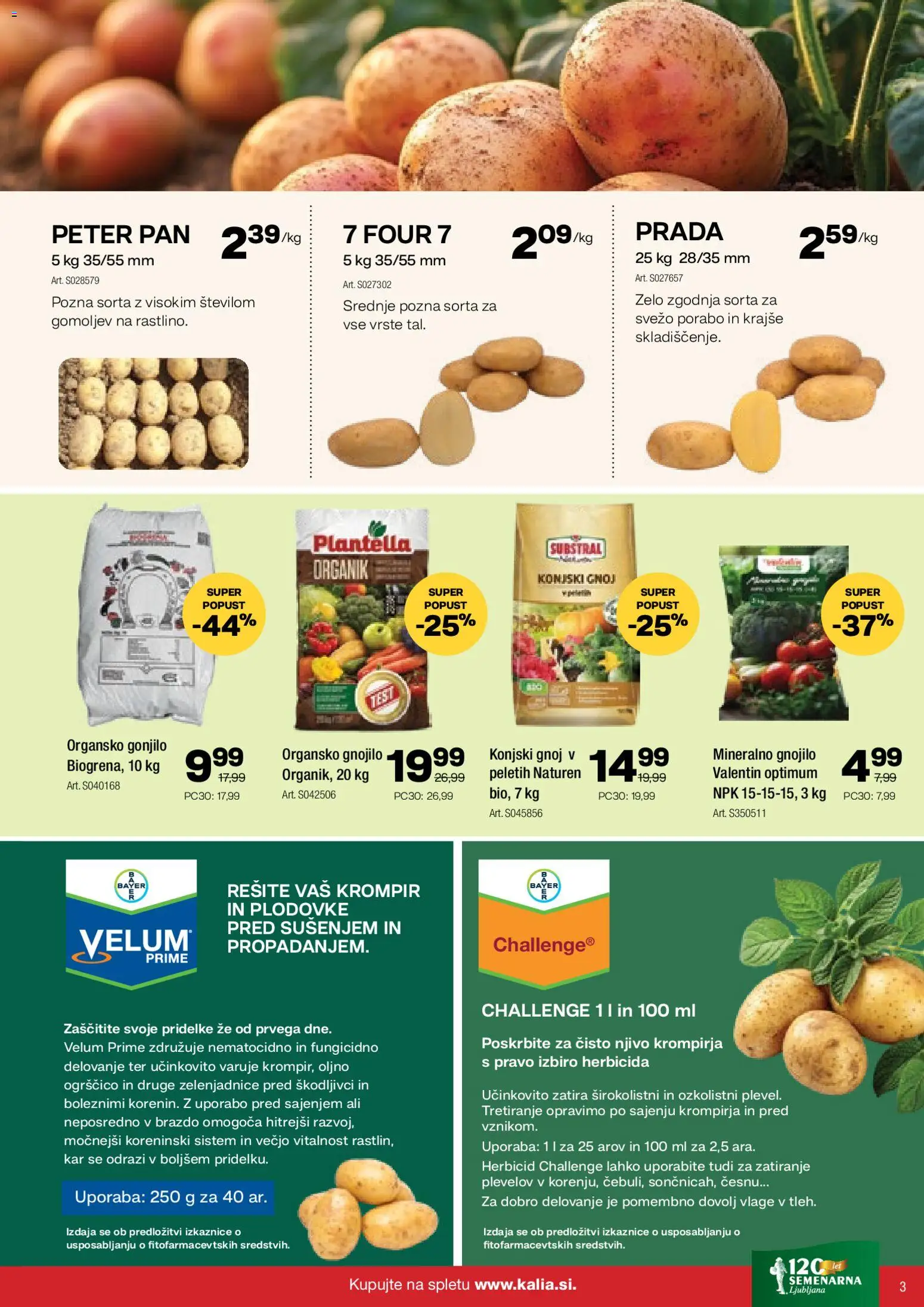 Novi Kalia katalog ponudbe – veljaven od 09.02.2026 | Stran: 3 | Izdelki: Krompir