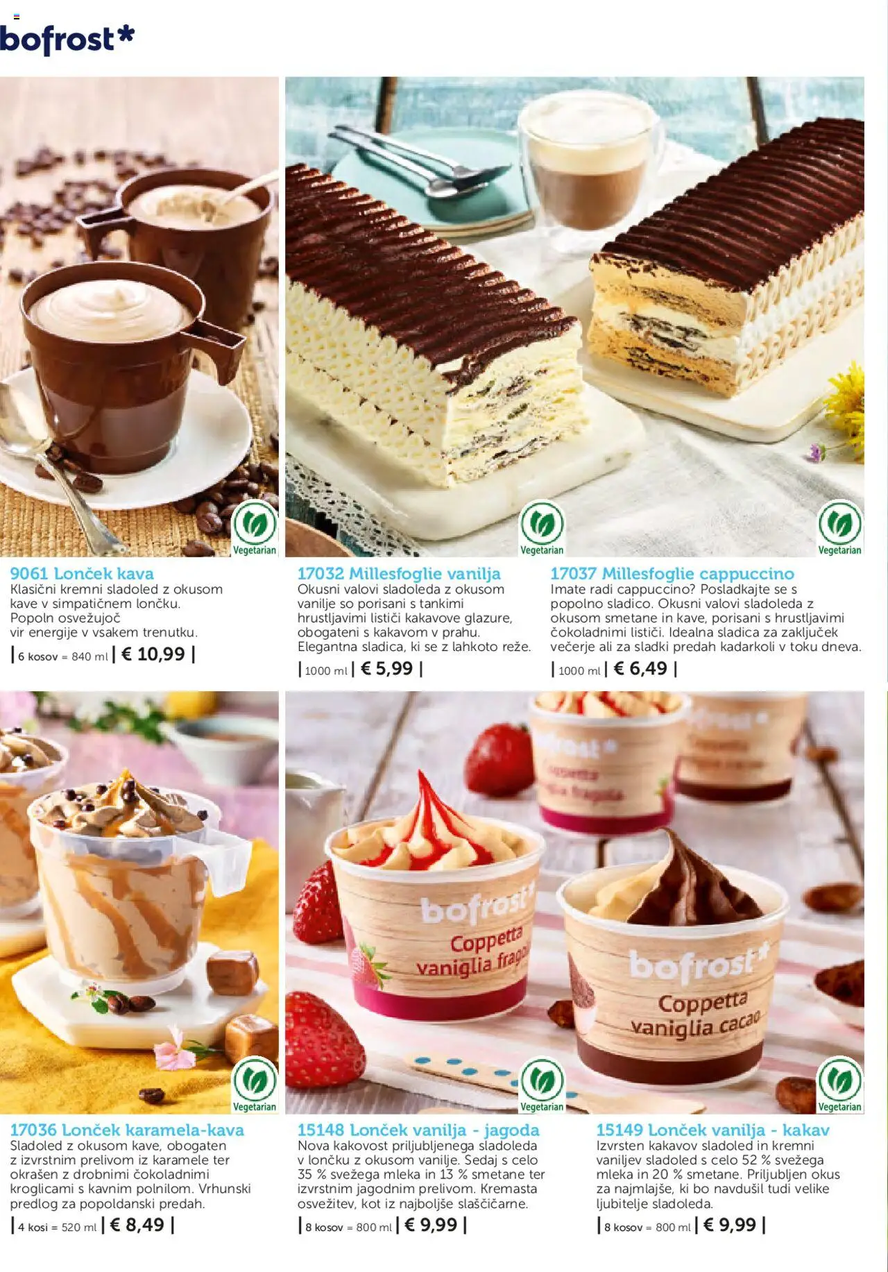 Bofrost katalog │ velja od 01.05.2025 | Stran: 14 | Izdelki: Kakav, Kava, Karamele, Sladoled