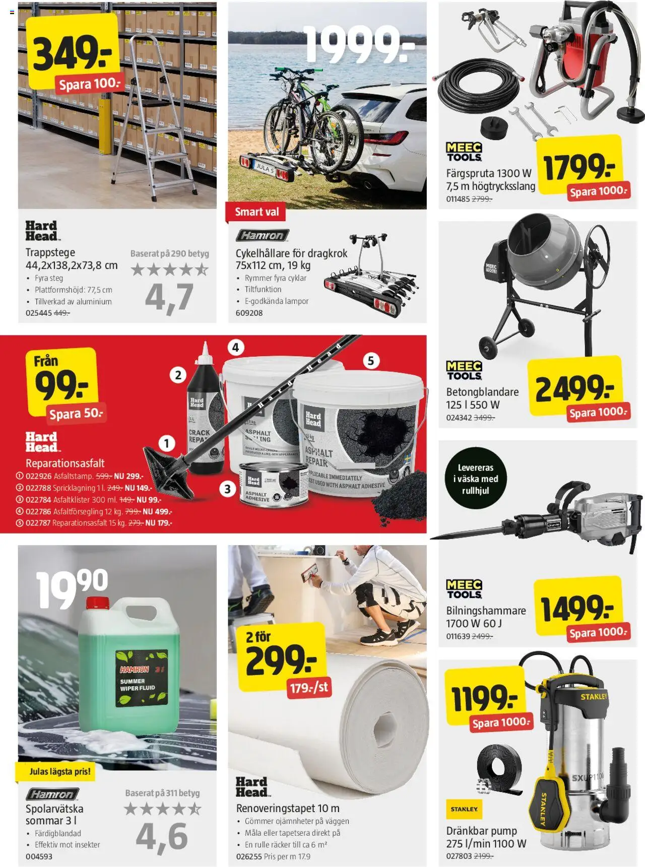 Jula reklamblad aktuell från 03.07.2025 | Sida: 5 | Produkter: Trappstege, Pump, Spolarvätska, Väska