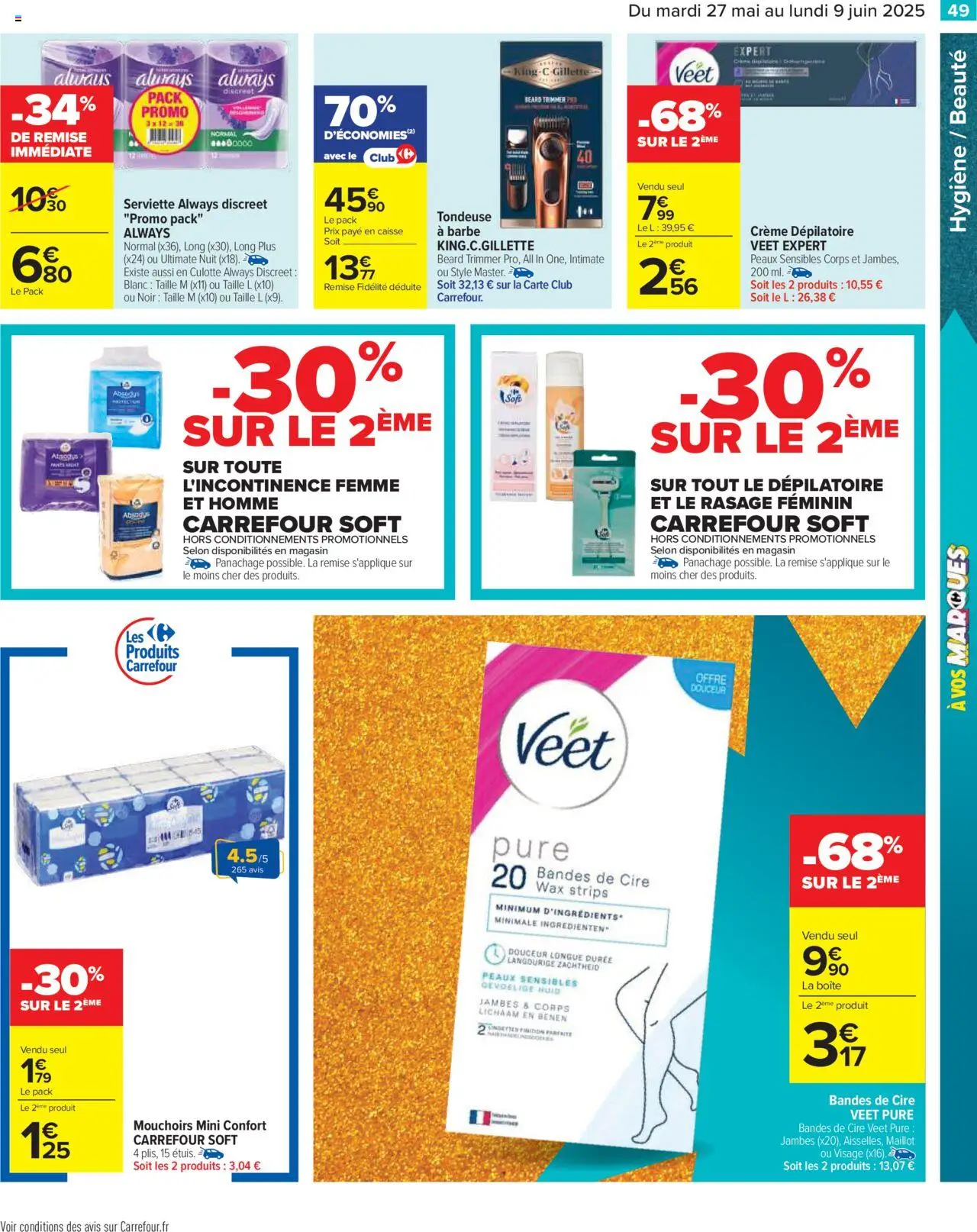  | Page: 51 | Produits: Tondeuse a barbe, Crème dépilatoire, Culotte, Crème