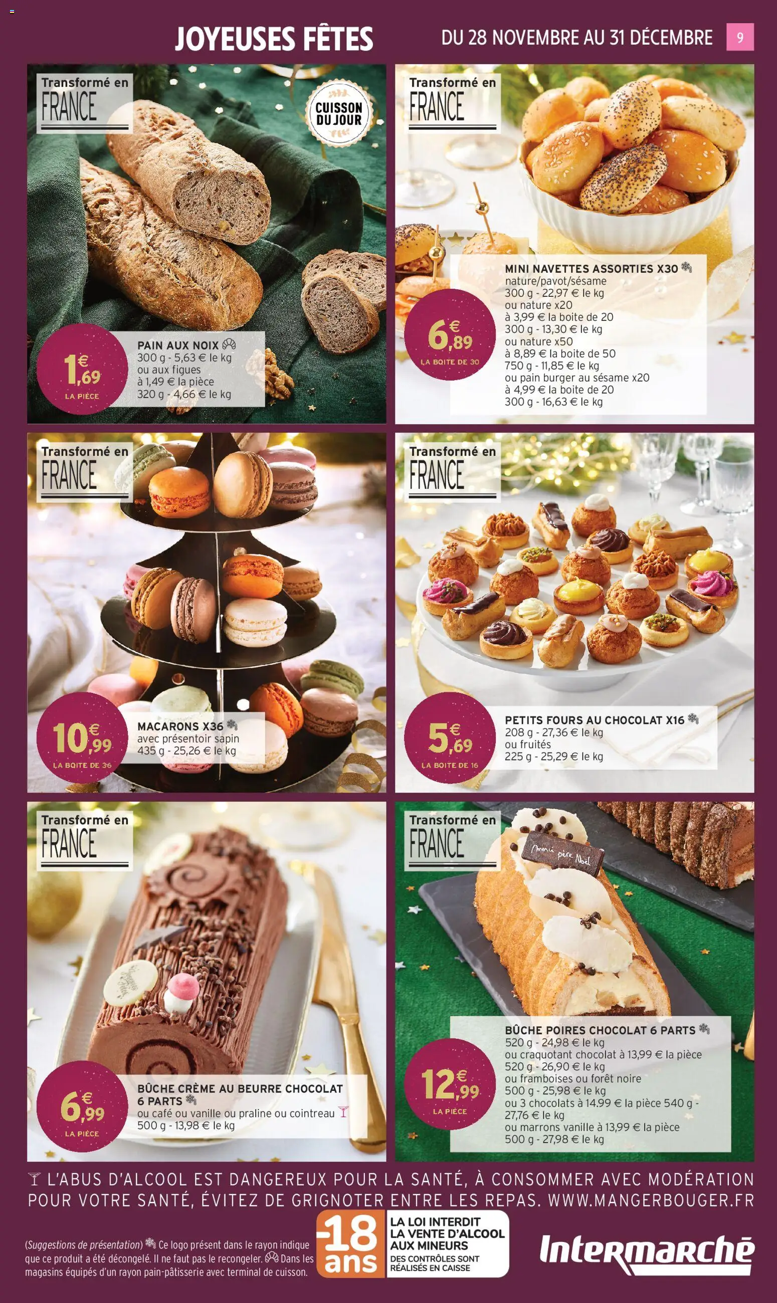 {H1} | Page: 9 | Produits: Mini Navettes Assorties, Café, Chocolat, Crème