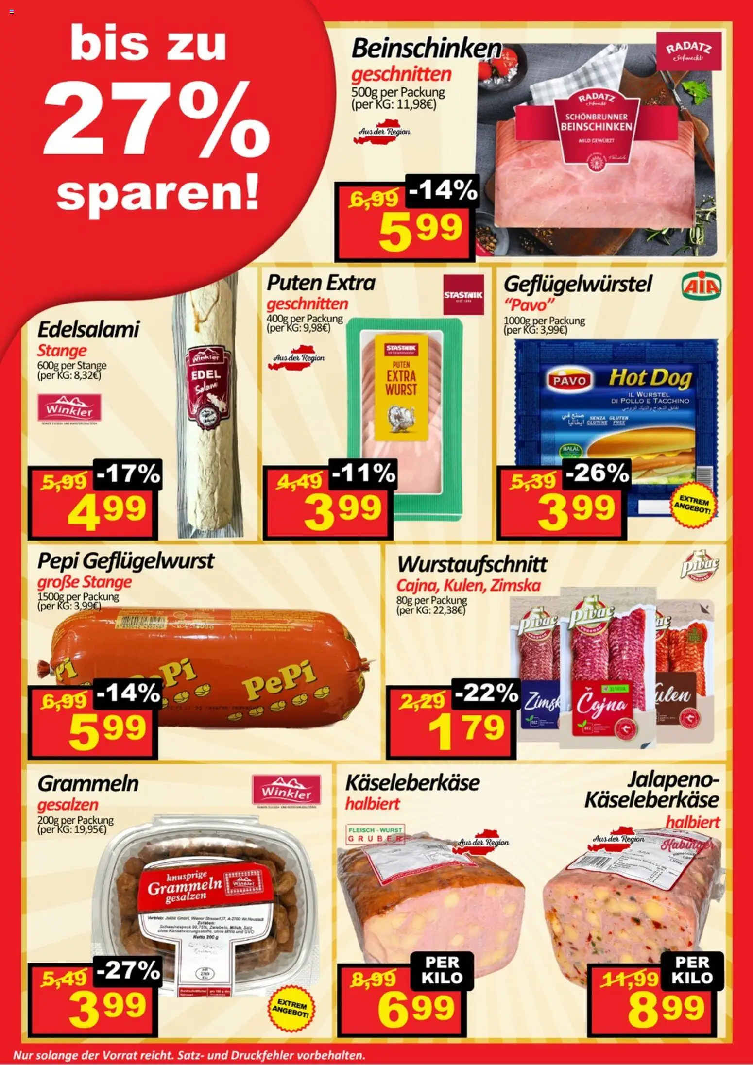 Wurstico Abholmarkt Flugblatt gültig ab 23.04.2026 | Seite: 4 | Produkte: Wurst
