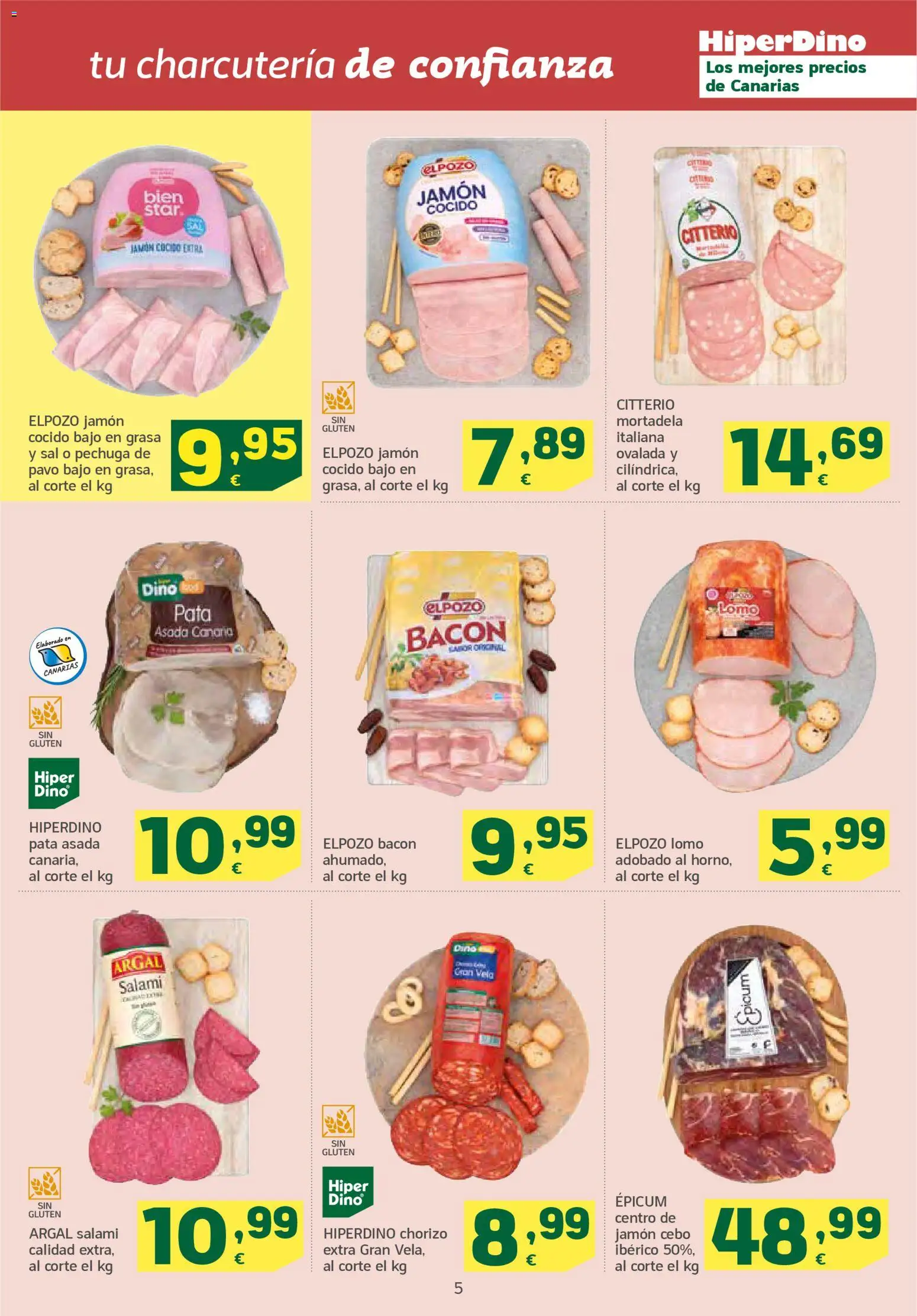 HiperDino folleto │ válido desde el 07.01.2026 | Página: 5 | Productos: Jamón, Vela, Salami, Mortadela