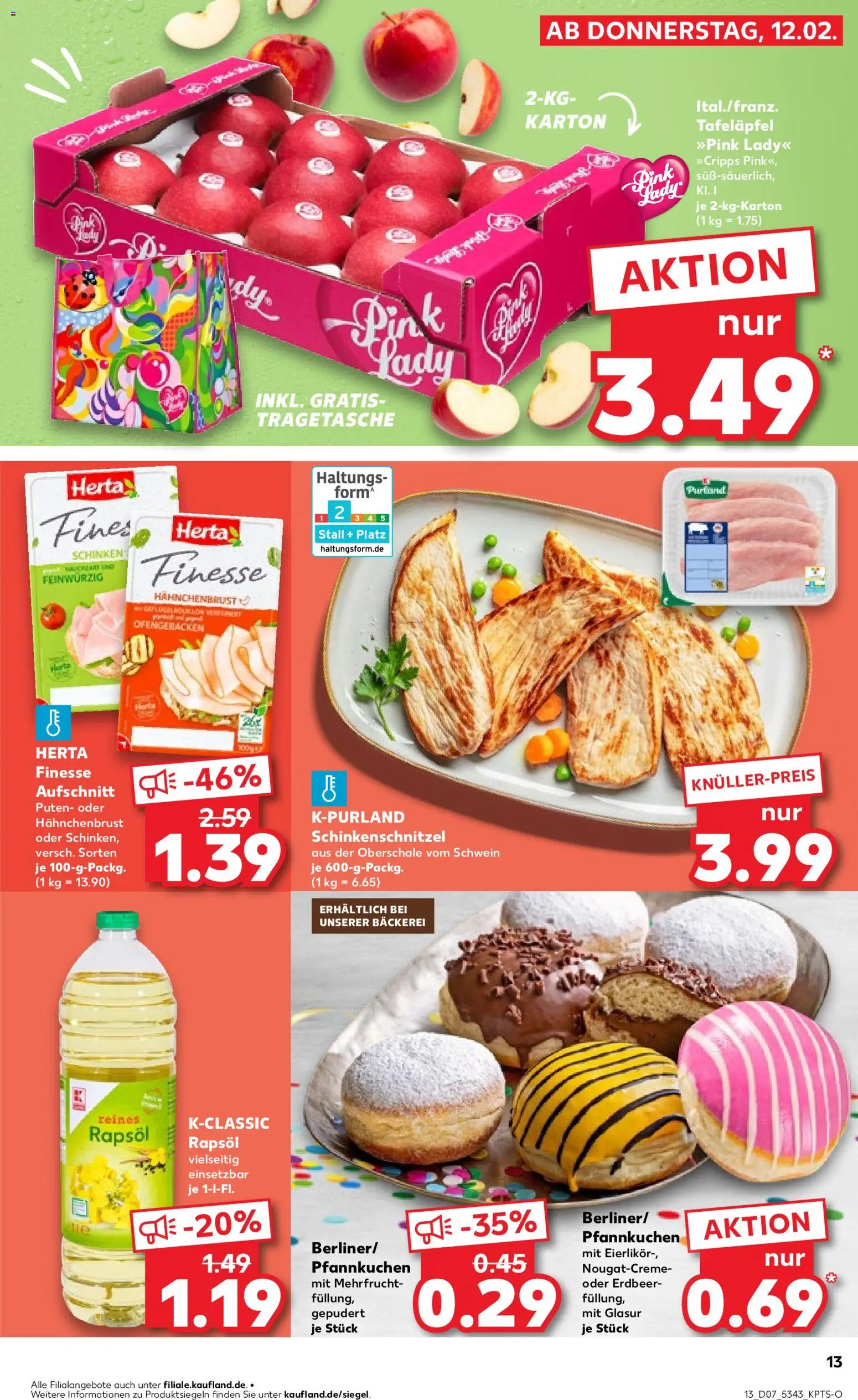 Kaufland prospekt Speyer	 – gültig ab 15.02.2026 | Seite: 13 | Produkte: Pfannkuchen, Schinken, Herta finesse, Hahnchenbrust