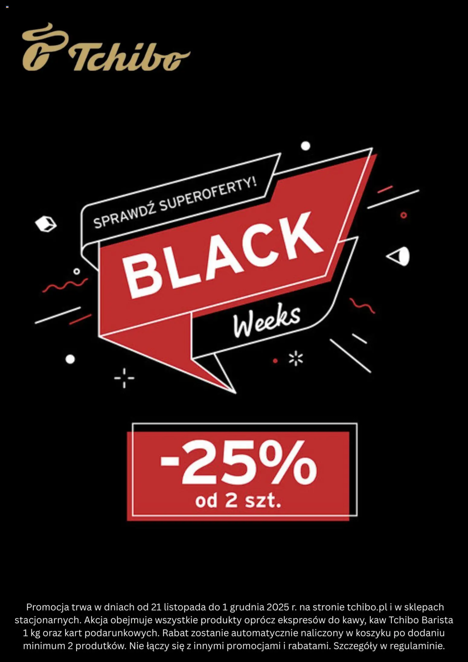 Tchibo Black Friday od 21.11.2025 | Strona: 1 | Produkty: Tchibo