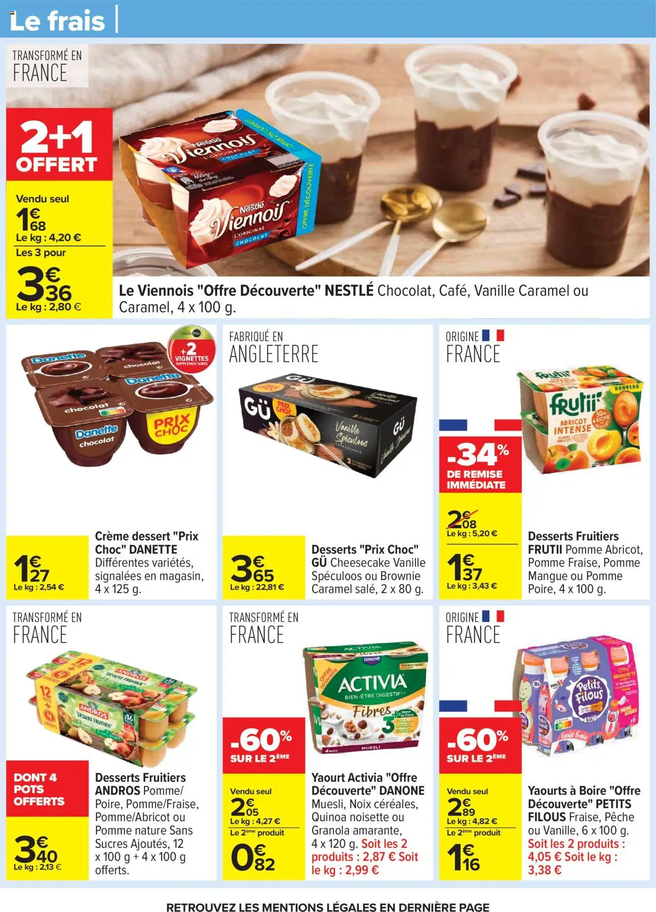 {H1} | Page: 34 | Produits: Abricot, Mangue, Quinoa, Chocolat