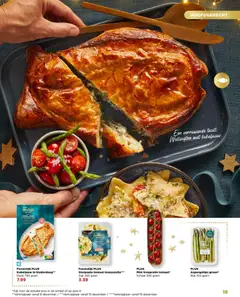 Feestelijk PLUS Kabeljauw in bladerdeeg**, Kabeljauw in bladerdeeg, doos 750 gram - Voorbeeld van een folder van Plus, geldig van 29.11.2025 | Pagina: 19 | Producten: Pasta, Schaal, Zak, Mozzarella