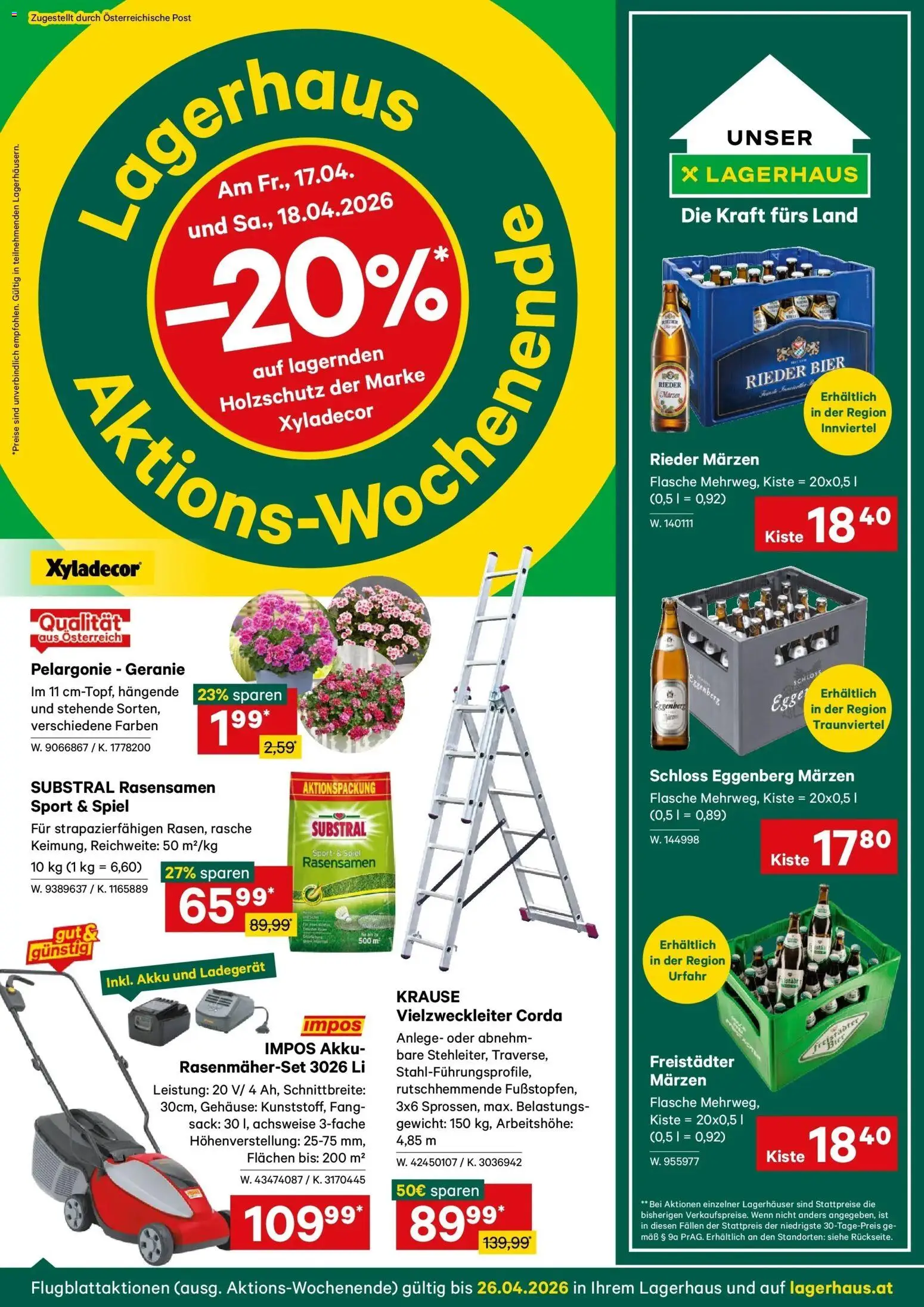 Lagerhaus Wochen Angebote gültig ab 13.04.2026 | Seite: 1 | Produkte: Spiel, Gewicht, Bier