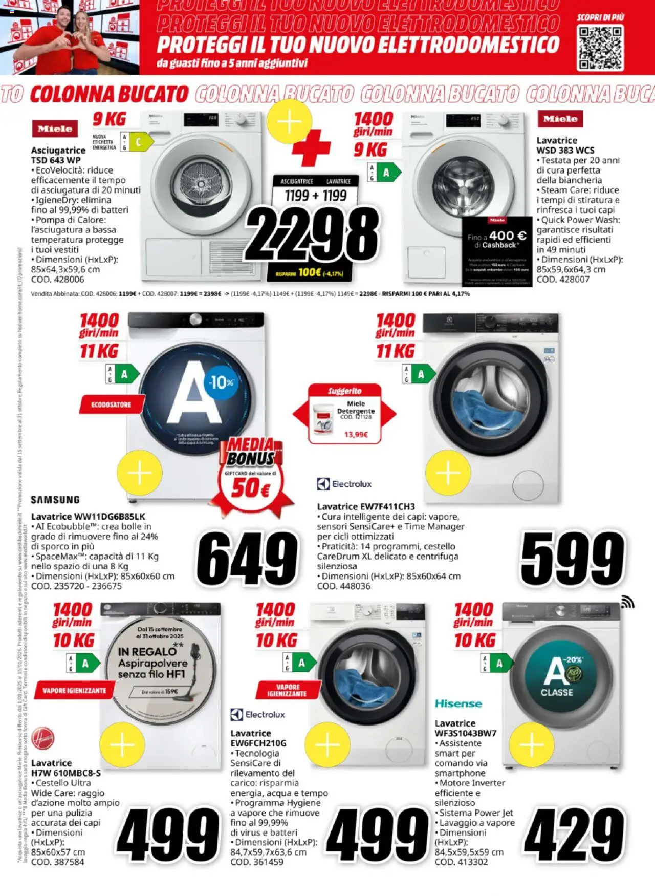 Volantino Media World del 13.10.2025 | Pagina: 3 | Prodotti: Mele, Detergente, Smartphone, Aspirapolvere