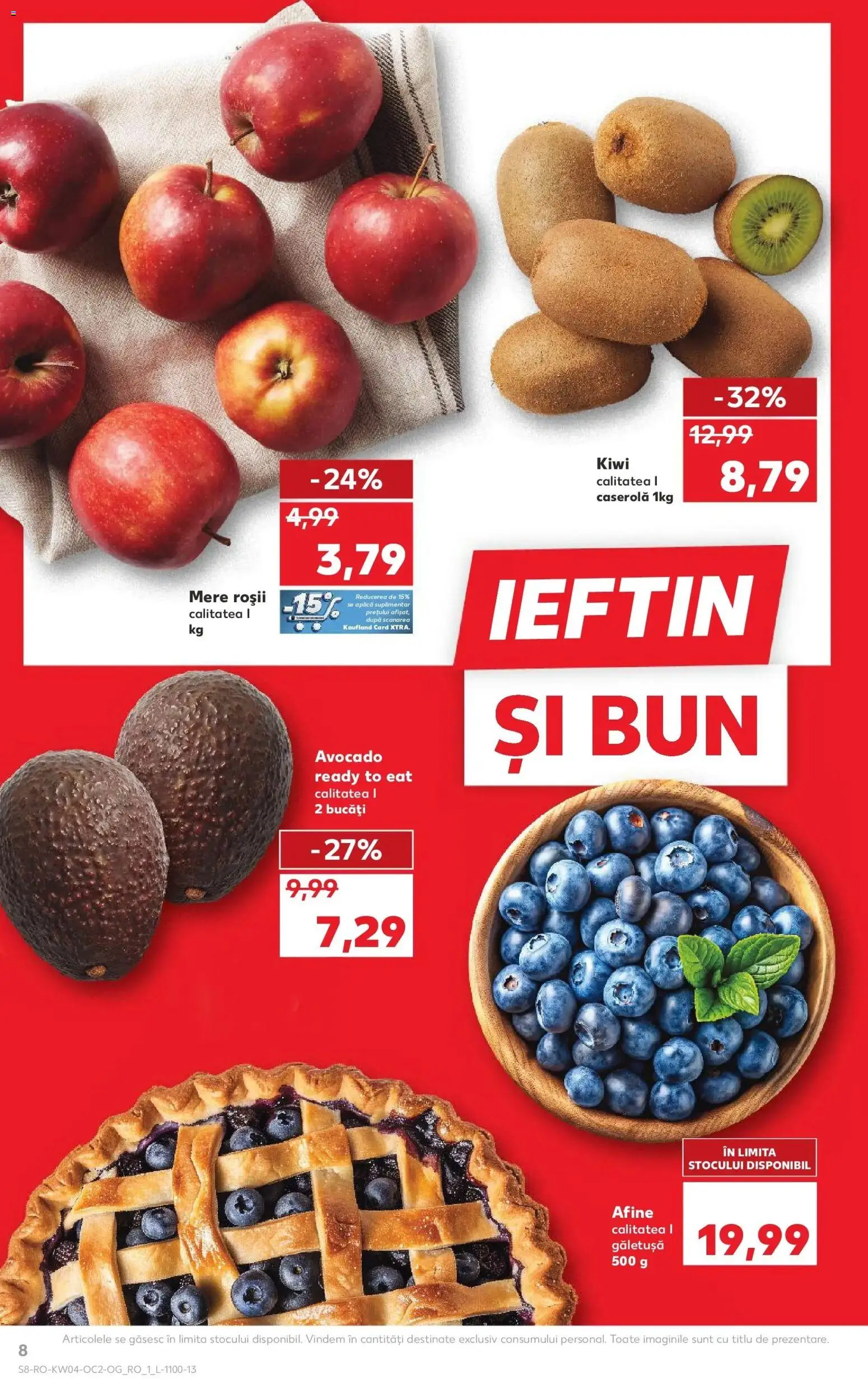 Noul catalog Kaufland – valabil de la 21.01.2026 | Pagină: 8 | Produse: Afine, Mere, Roșii, Avocado