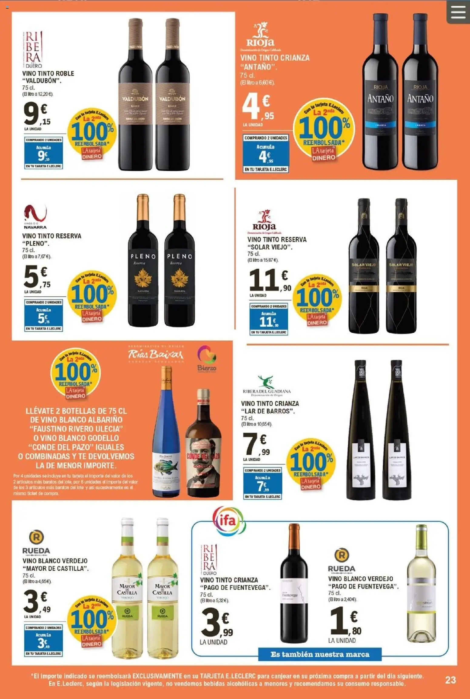 E.Leclerc folleto │ válido desde el 19.11.2025 | Página: 23 | Productos: Vino, Té