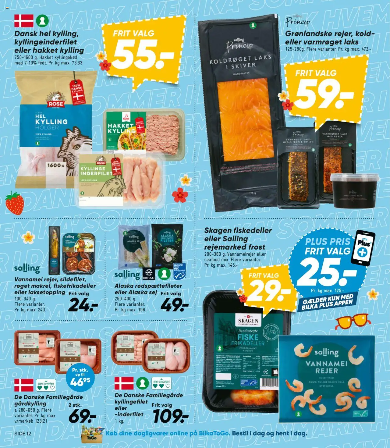 Bilka Tilbudsavis gyldig fra 04.07.2025 | Side: 14 | Produkter: Kyllingekød, Fiskefrikadeller, Frikadeller, Rejer