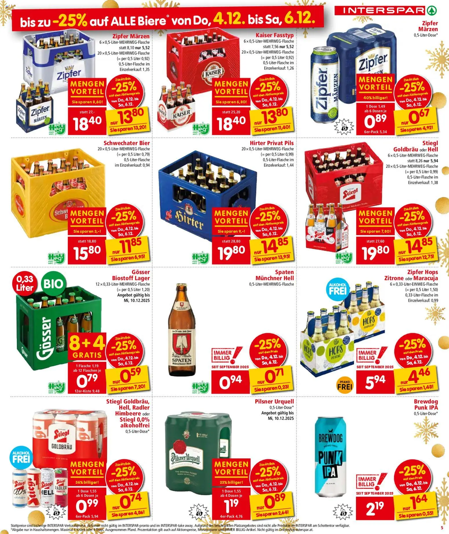 Interspar Flugblatt - Salzburg gültig ab 04.12.2025 | Seite: 5 | Produkte: Creme, Wein