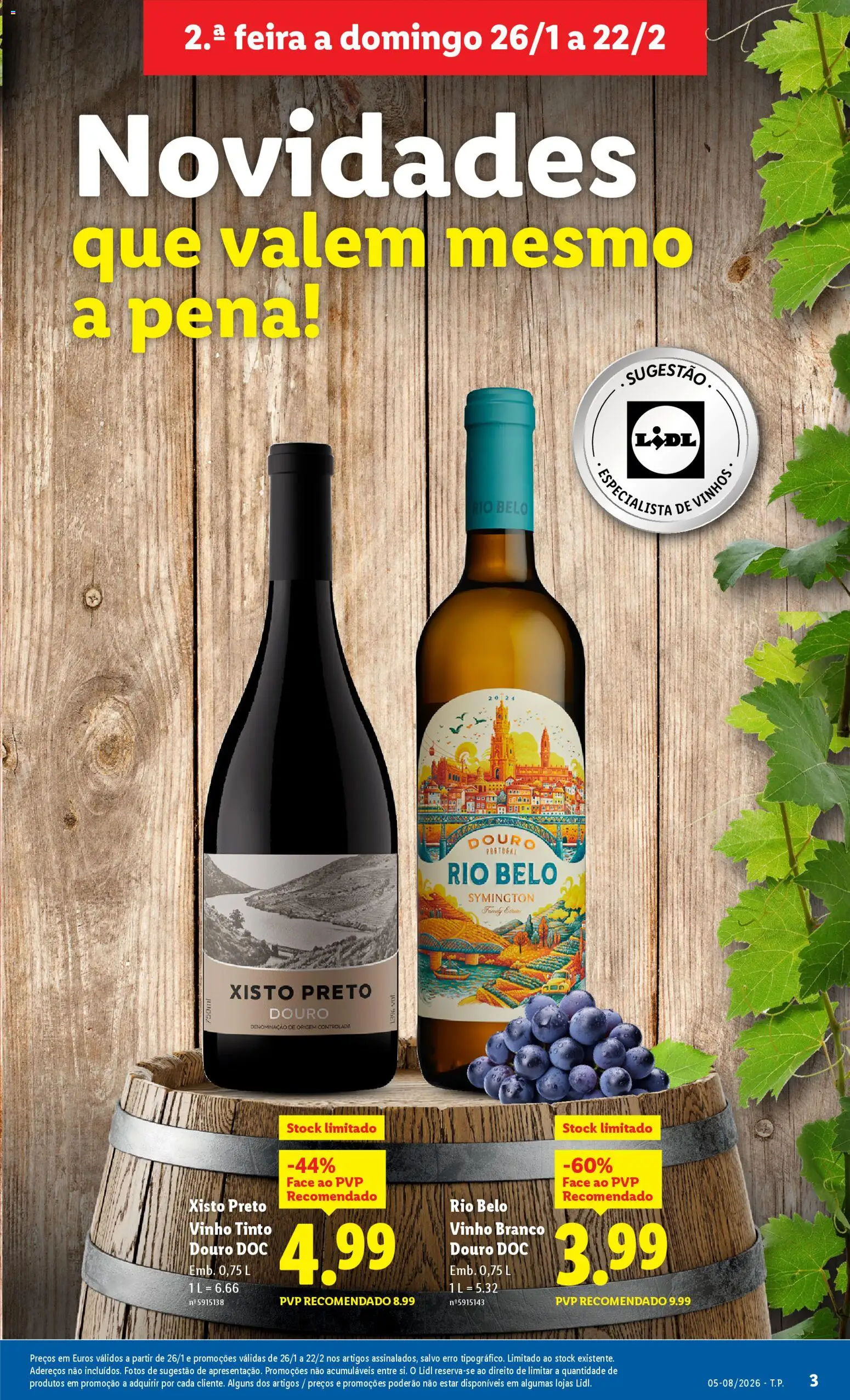 Lidl folheto │ válido de 26.01.2026 | Página: 3 | Produtos: Vinho, Vinho tinto