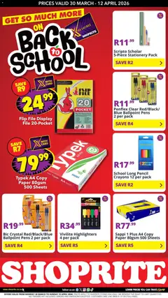 Shoprite specials catalogue – valid from 30.03.2026