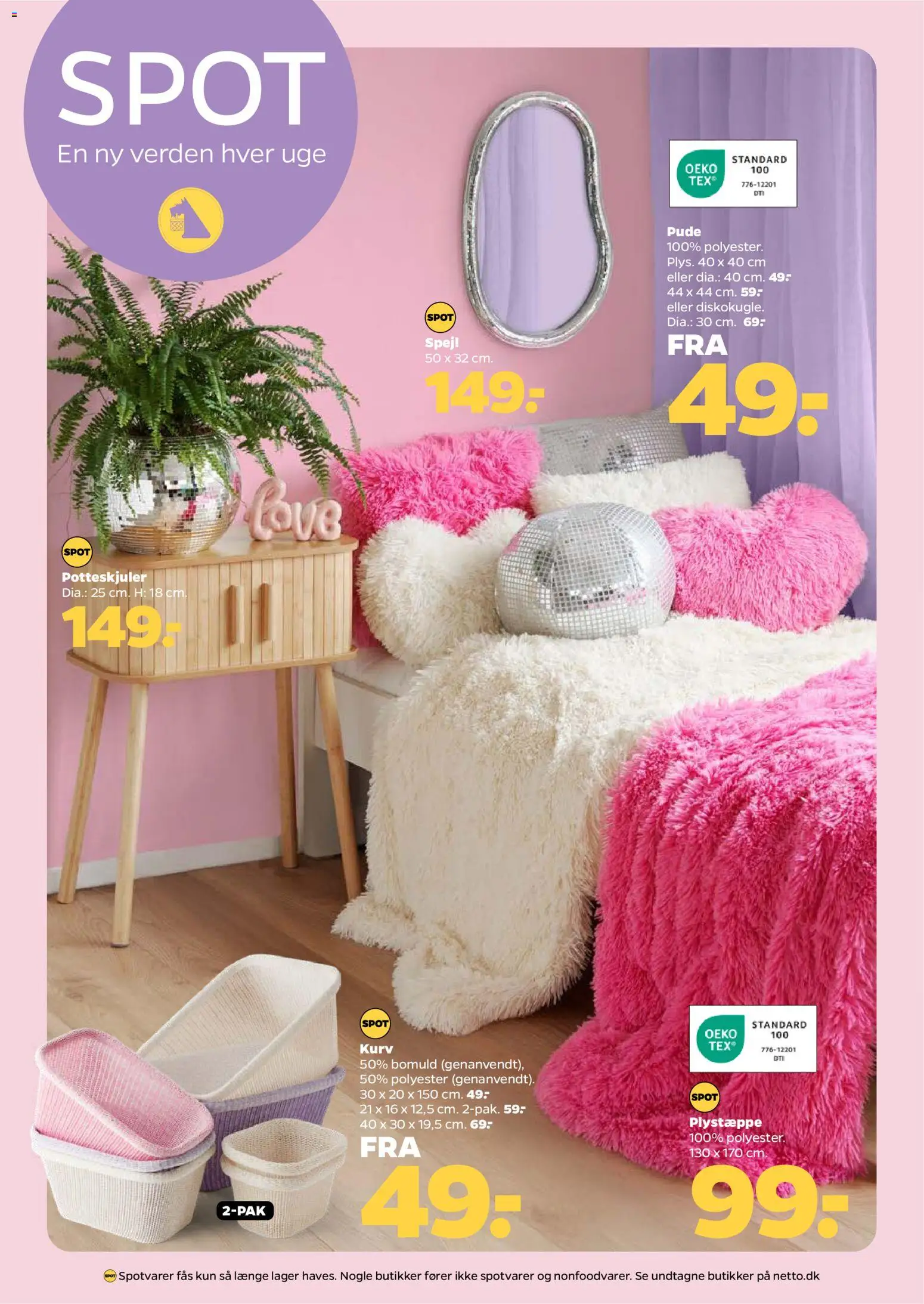 Netto tilbudsavis – gyldig fra 07.03.2026 | Side: 27 | Produkter: Pude, Kurv, Spejl