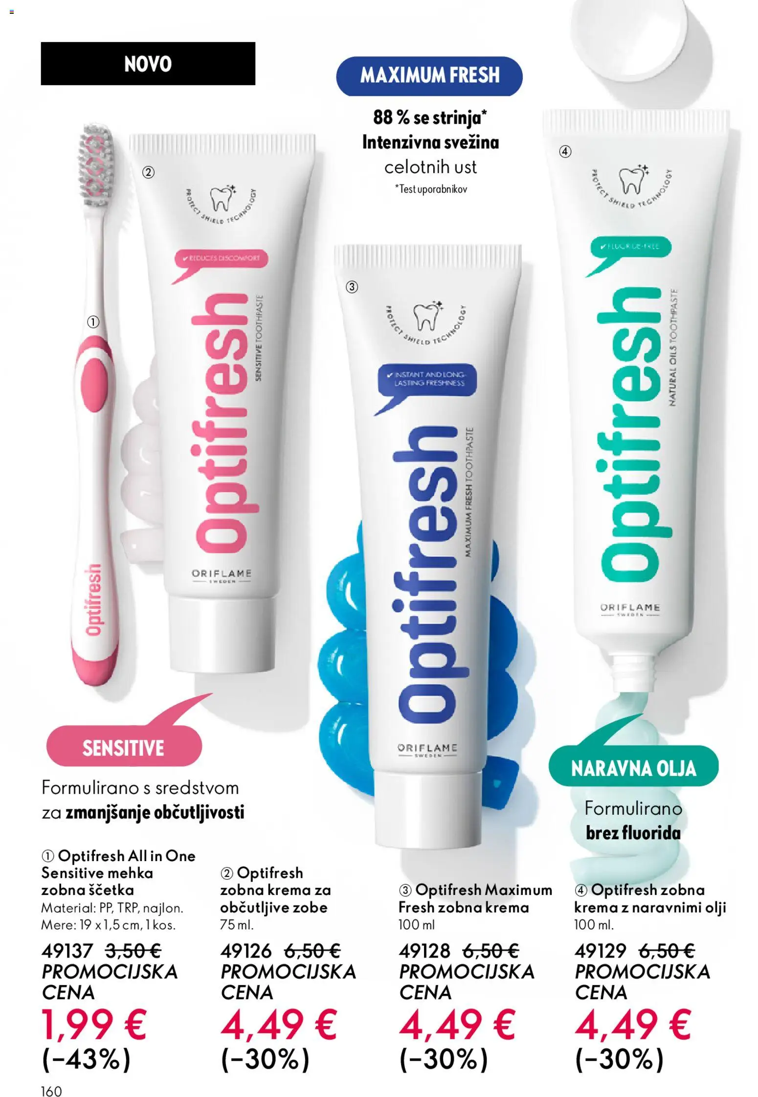 Novi Oriflame katalog ponudbe – veljaven od 31.12.2025 | Stran: 160 | Izdelki: Krema, Zobna scetka