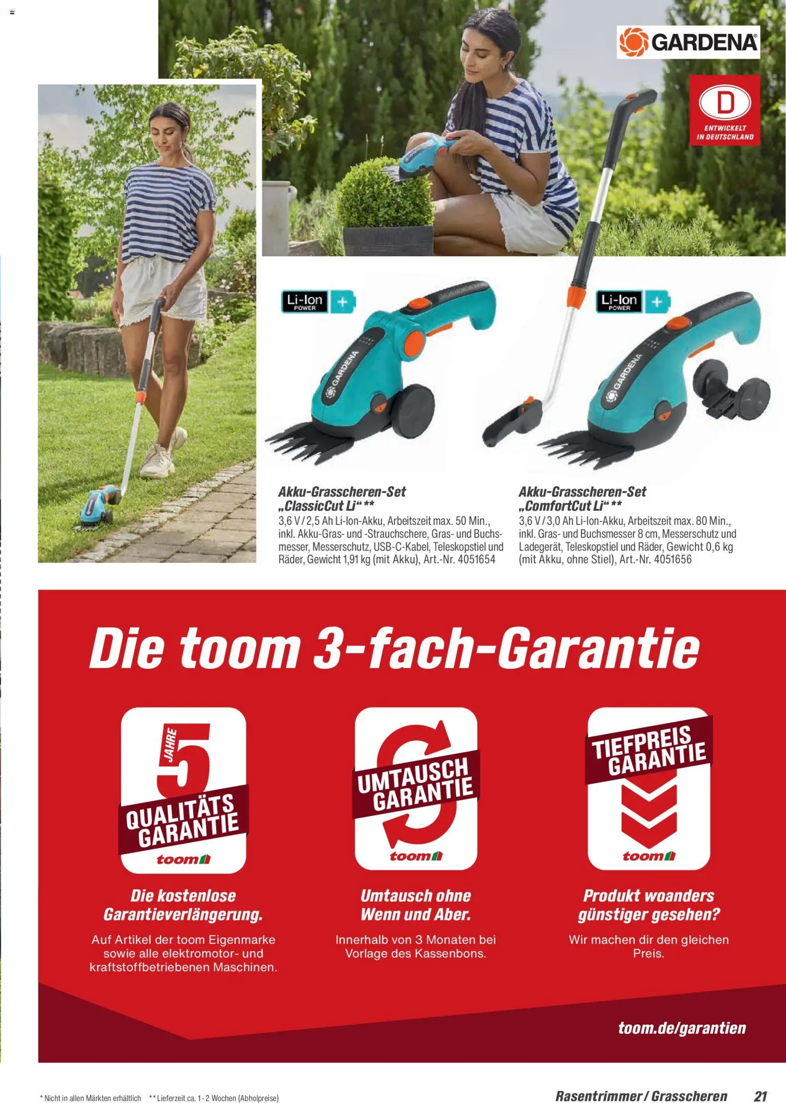 Toom Baumarkt Gartenpflege & Teich 2026 – gültig ab 20.02.2026 | Seite: 21 | Produkte: Gewicht