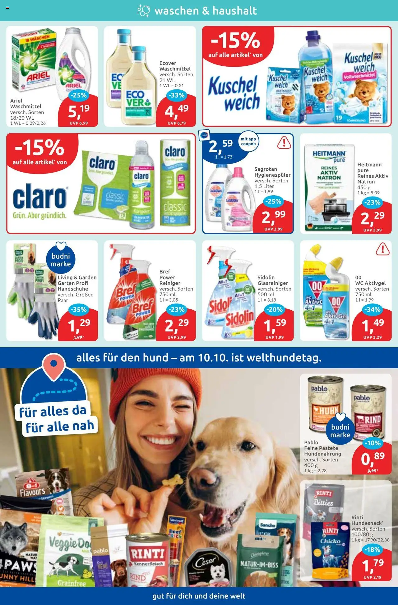 Budni Prospekt 	 – gültig ab 06.10.2025 | Seite: 4 | Produkte: Ariel, Waschmittel, Handschuhe