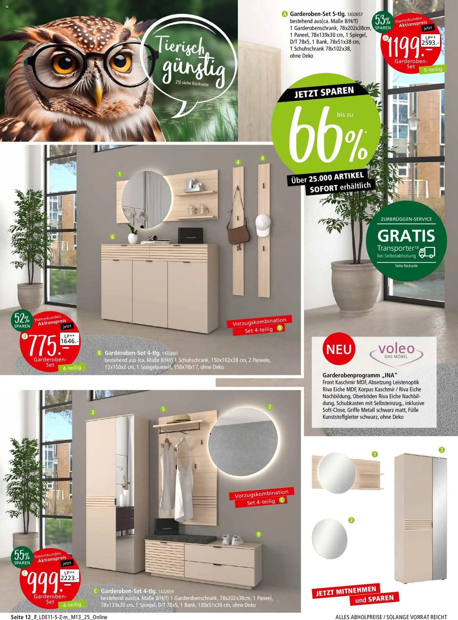 Zurbrüggen Z2-Junges Wohnen – gültig ab 08.11.2025 | Seite: 36 | Produkte: Garderobenset