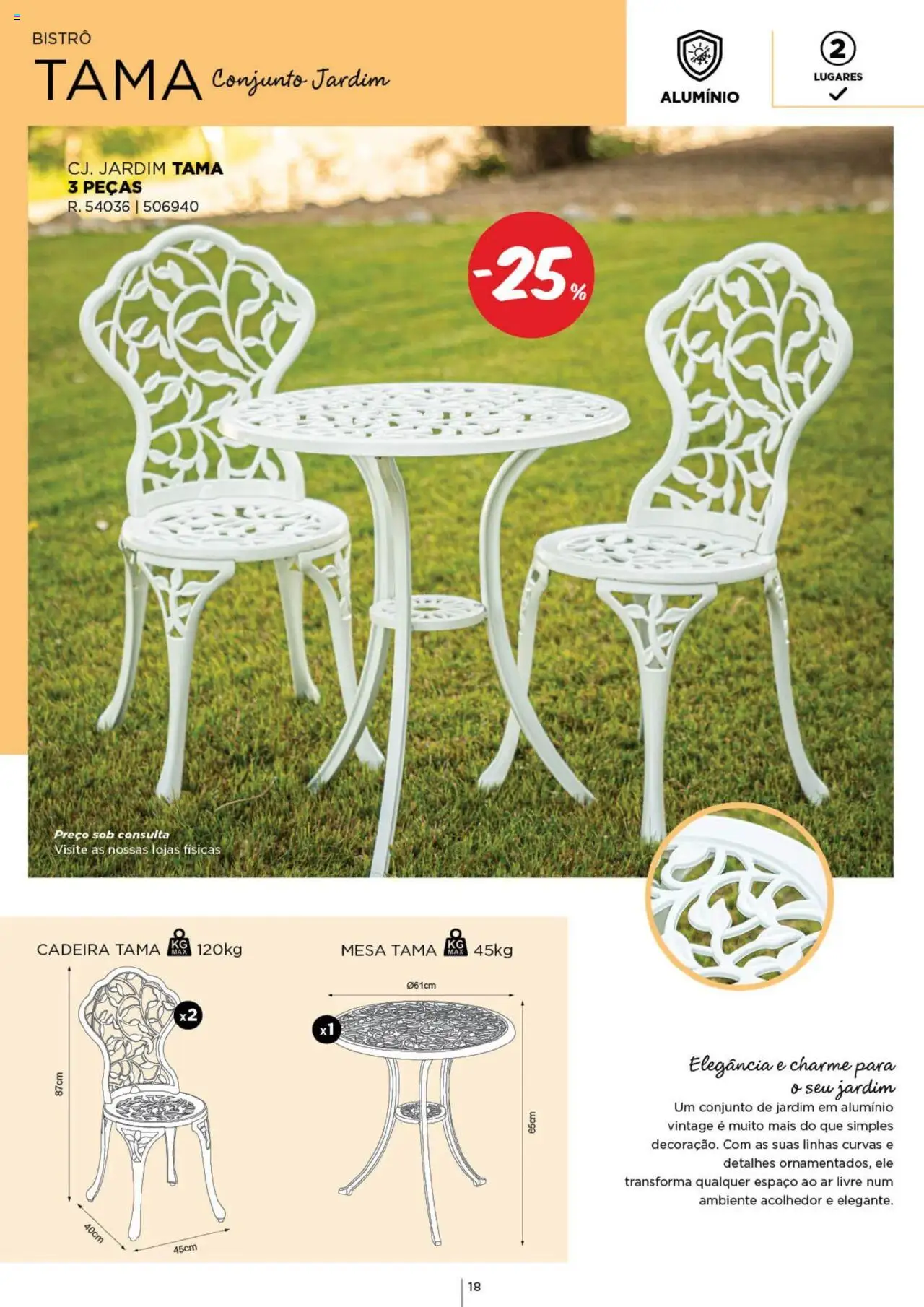 Espaço Casa - Catálogo  Ec Ar Livre  2025 │ válido de 04.03.2025 | Página: 18 | Produtos: Mesa, Cadeira