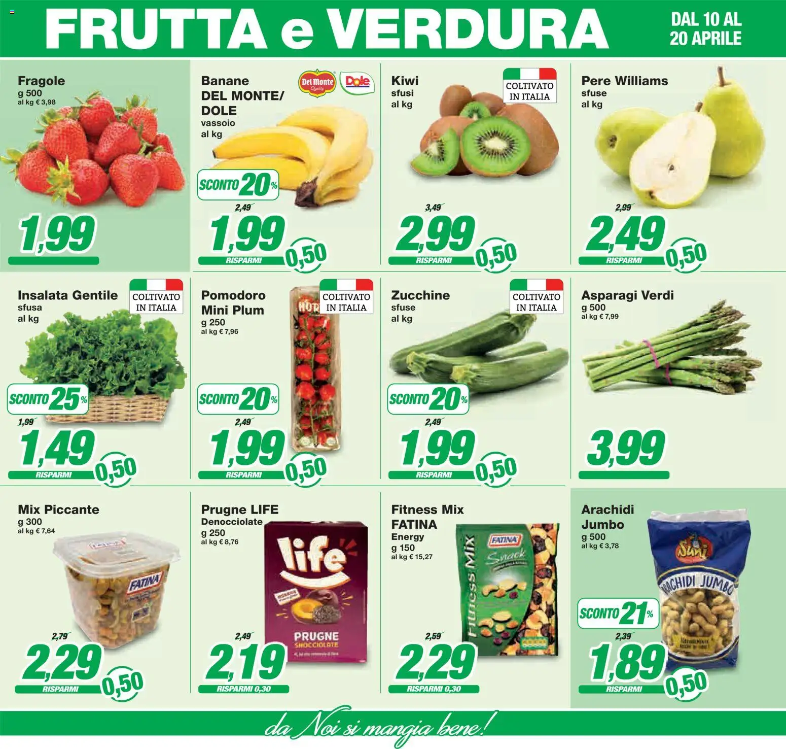 Volantino Prix del 10.04.2026 | Pagina: 10 | Prodotti: Fragole, Frutta, Zucchine, Vassoio