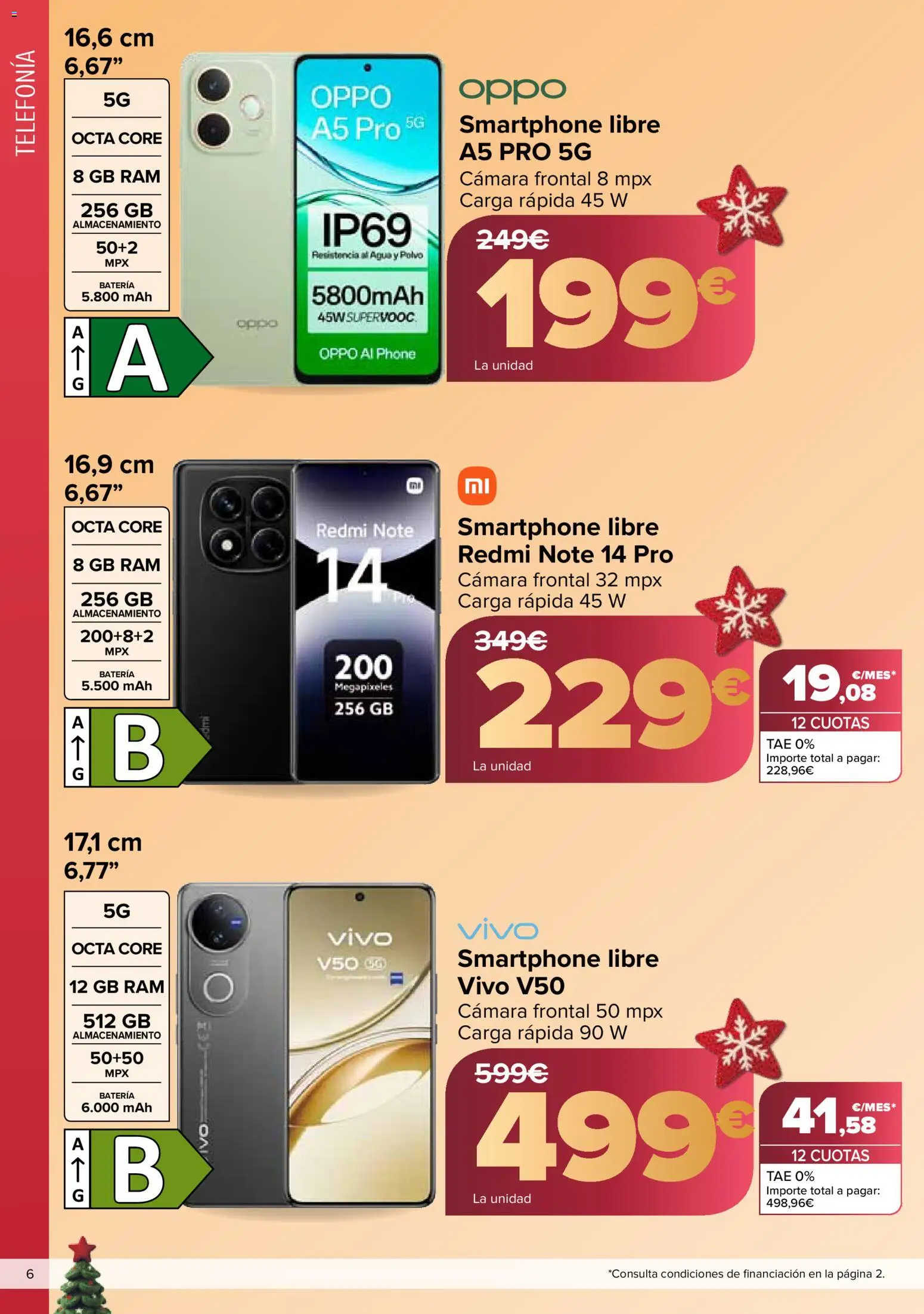 Carrefour folleto │ válido desde el 03.12.2025 | Página: 6 | Productos: Polvo, Smartphone, Cámara, Batería