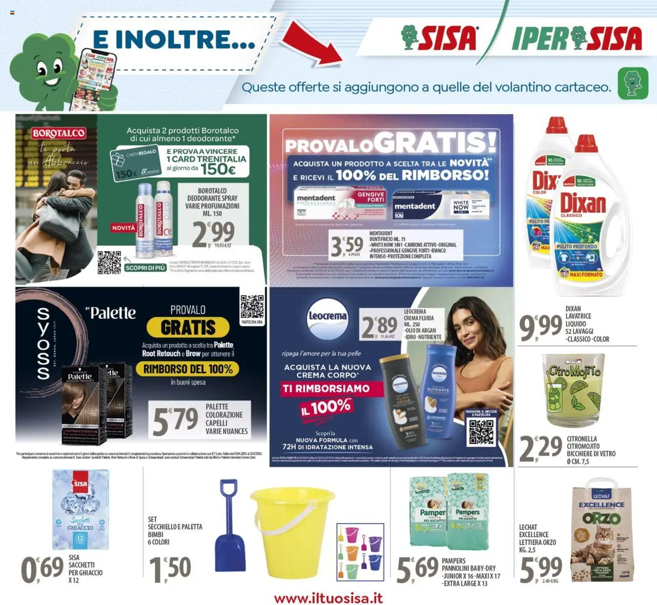 Volantino SISA del 16.07.2025 | Pagina: 23 | Prodotti: Crema, Pannolini, Citronella, Lavatrice