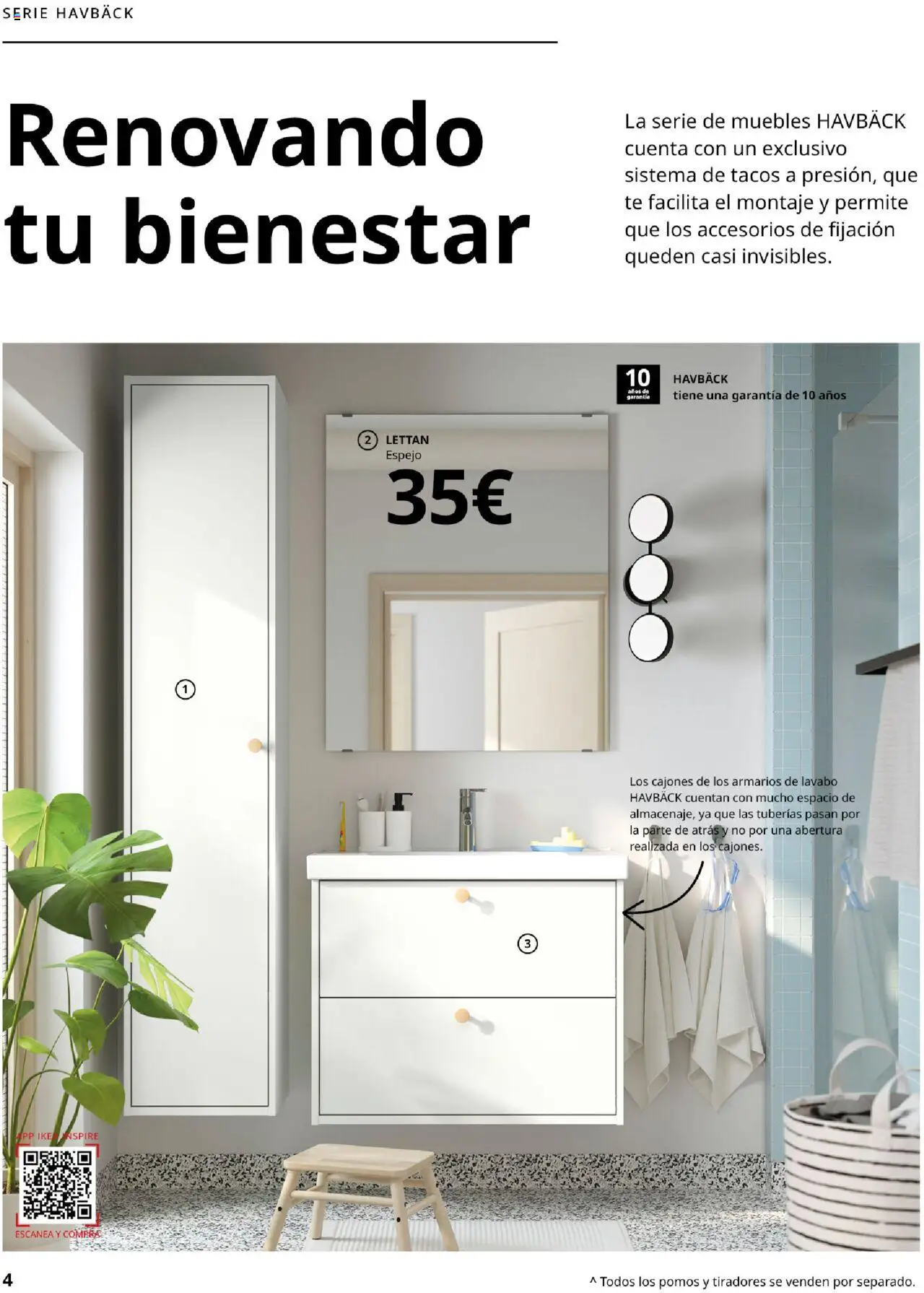 Catálogo IKEA Baños │ válido desde el 04.02.2025 | Página: 4 | Productos: Tacos, Muebles, Lavabo, Espejo