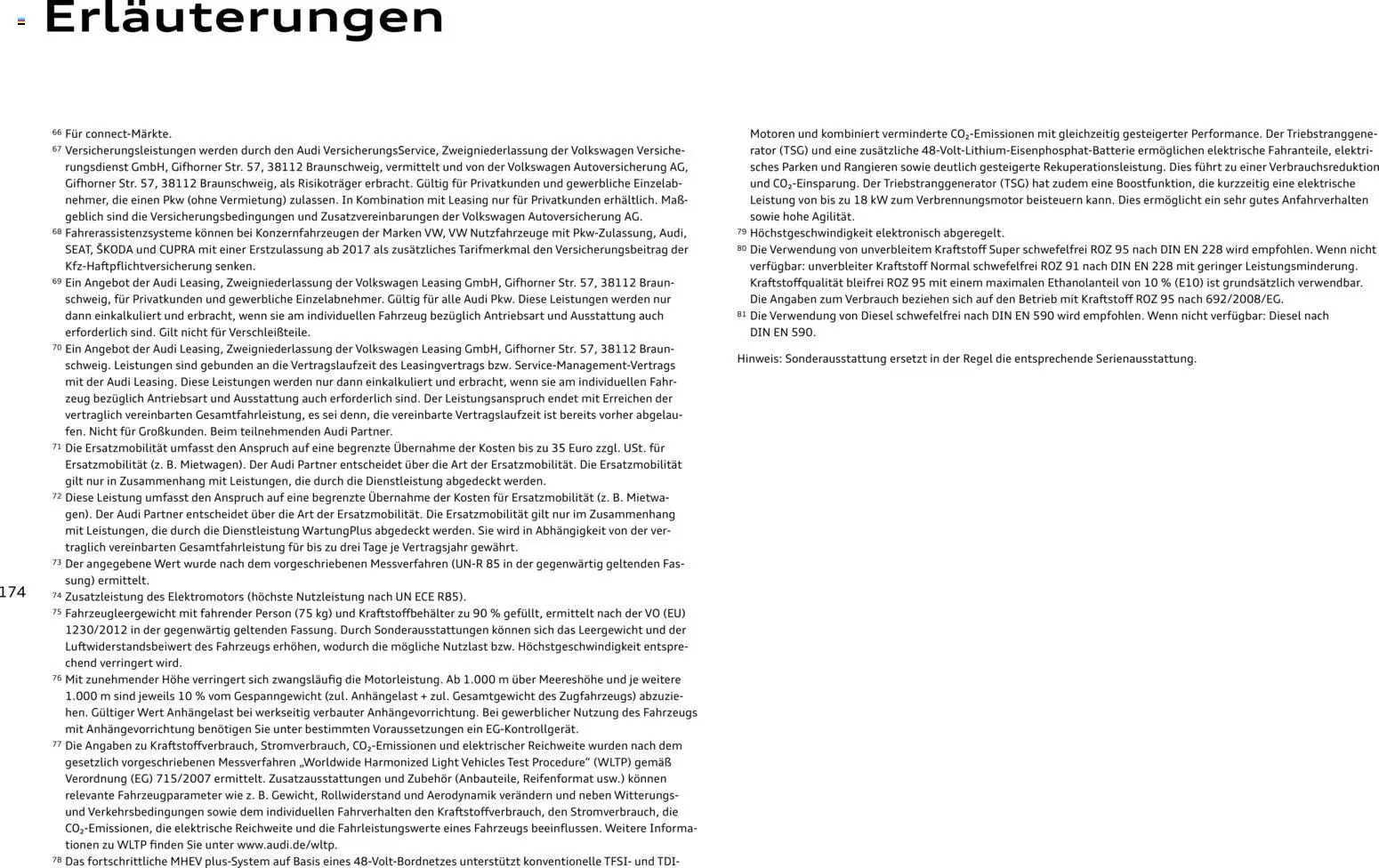 Audi Q5 – gültig ab 28.10.2025 | Seite: 174
