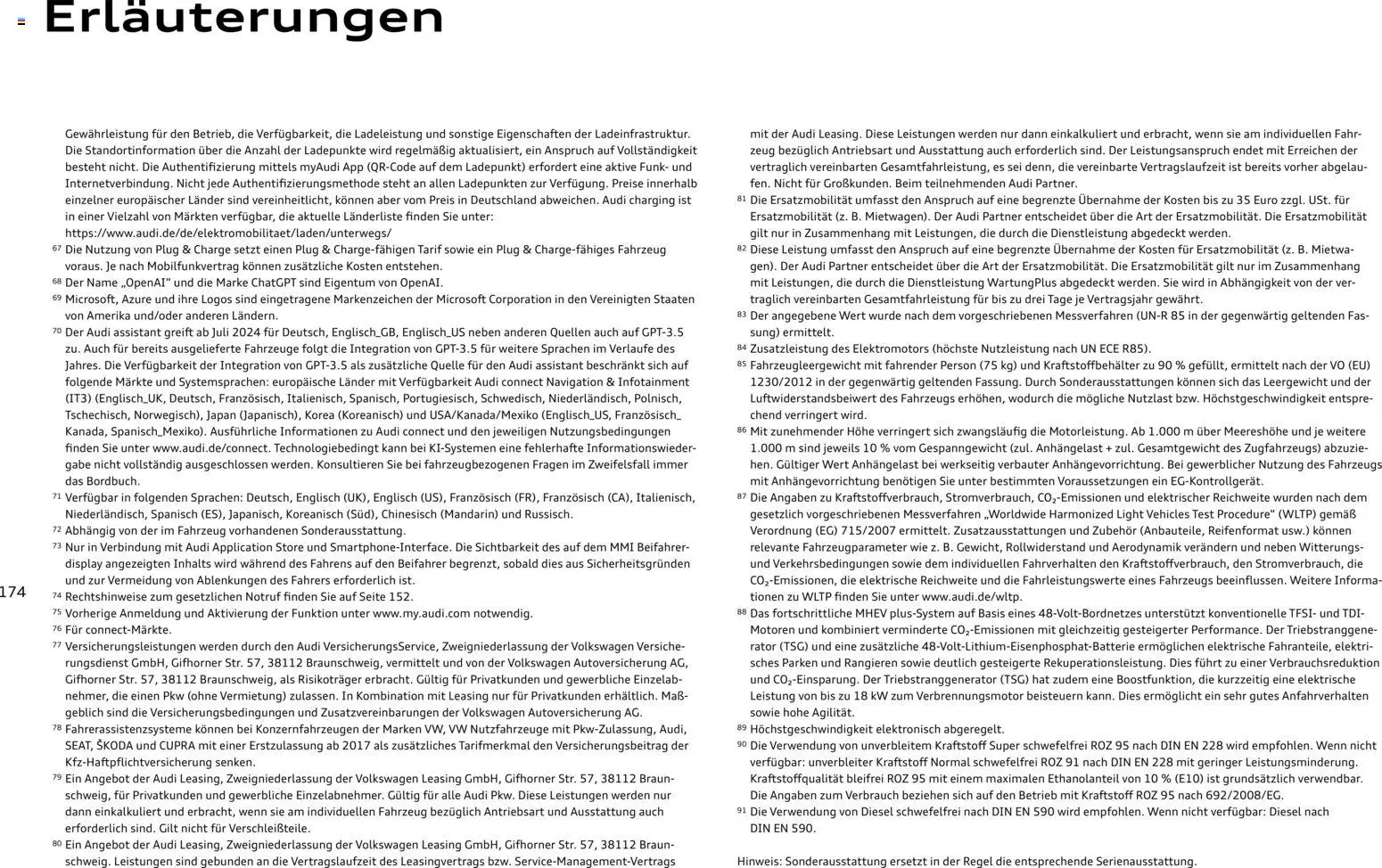 Audi Q5 – gültig ab 28.10.2025 | Seite: 174