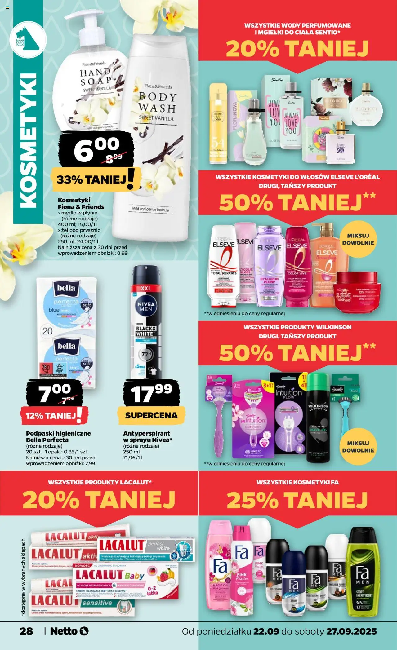 Netto gazetka - Spożywcza od 22.09.2025 | Strona: 28 | Produkty: Prysznic, Body, Mydło, Antyperspirant
