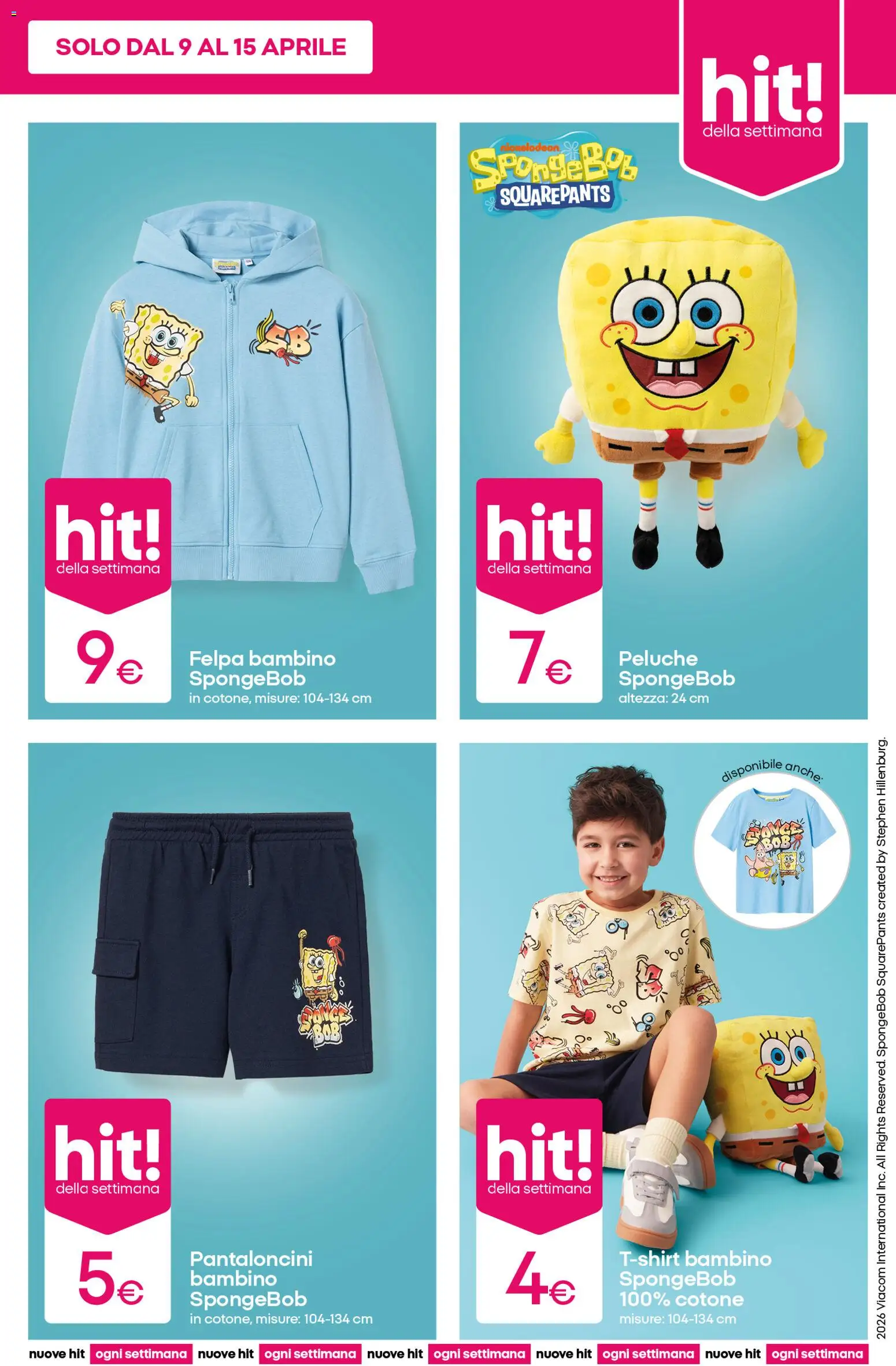 Volantino Pepco del 09.04.2026 | Pagina: 6 | Prodotti: Peluche, Felpa, Pantaloncini