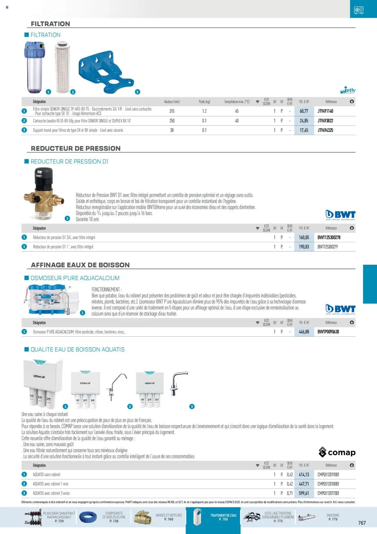  | Page: 109 | Produits: Support mural, Robinet, Poids, Bol
