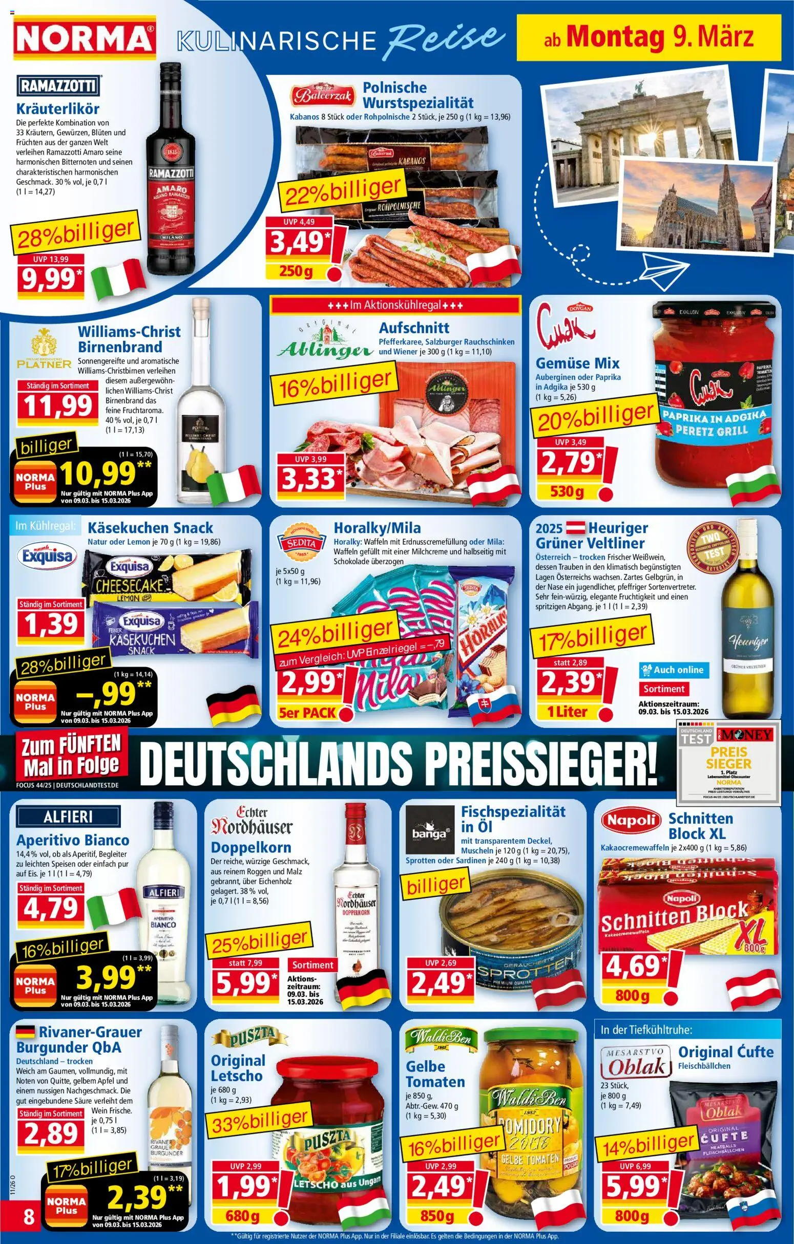 Norma Prospekt 	 – gültig ab 09.03.2026 | Seite: 8 | Produkte: Grill, Äpfel, Waffeln, Ramazzotti