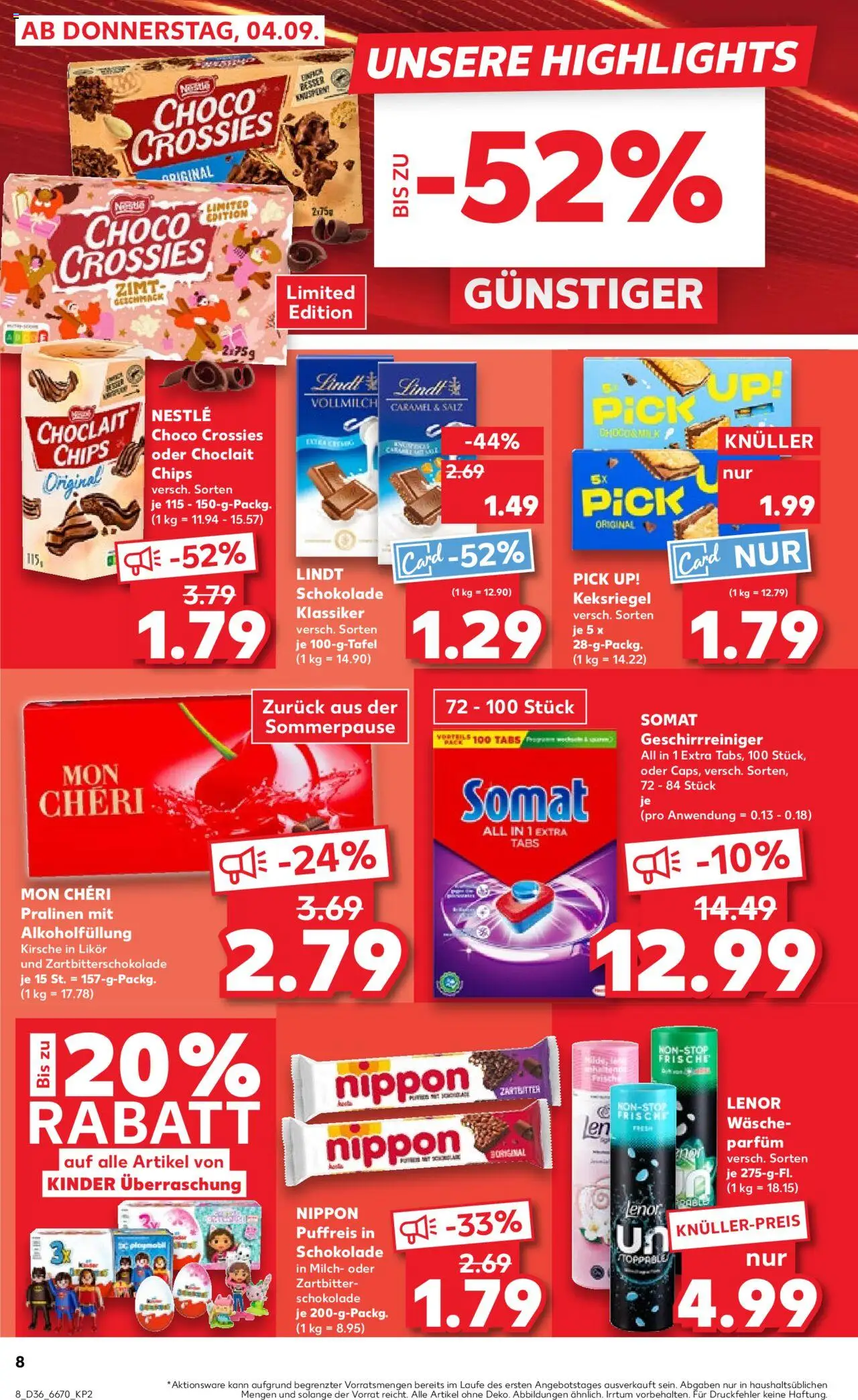 Kaufland prospekt Bremen	 - gültig ab dem 04.09.2025 | Seite: 8 | Produkte: Lenor, Likör, Salz, Chips